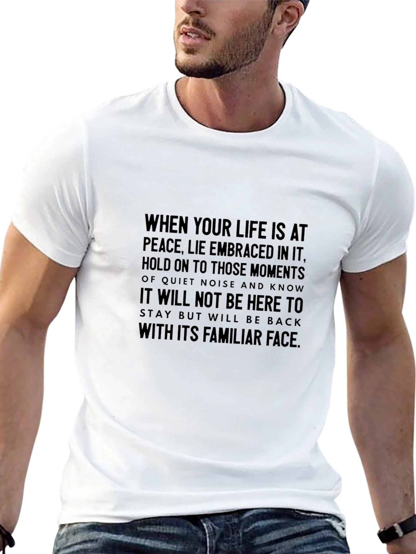 Peaceful Moments Graphic Tee - Embrace Lifes Quiet Noise