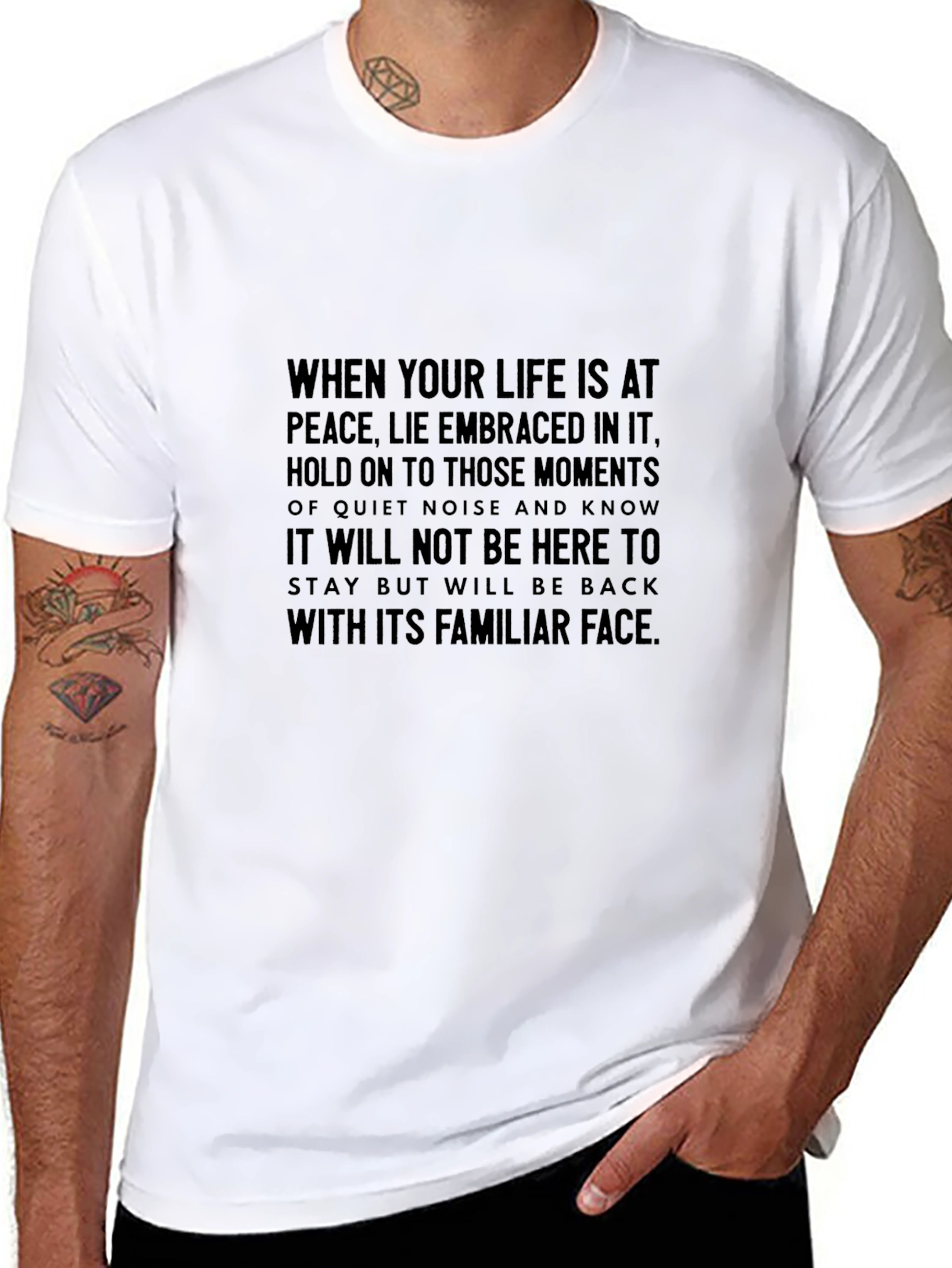 Peaceful Moments Graphic Tee - Embrace Lifes Quiet Noise