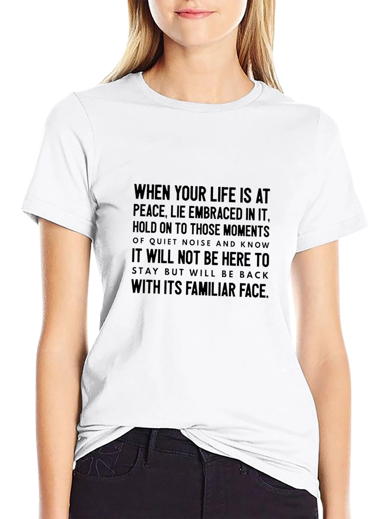 Peaceful Moments Graphic Tee - Embrace Lifes Quiet Noise