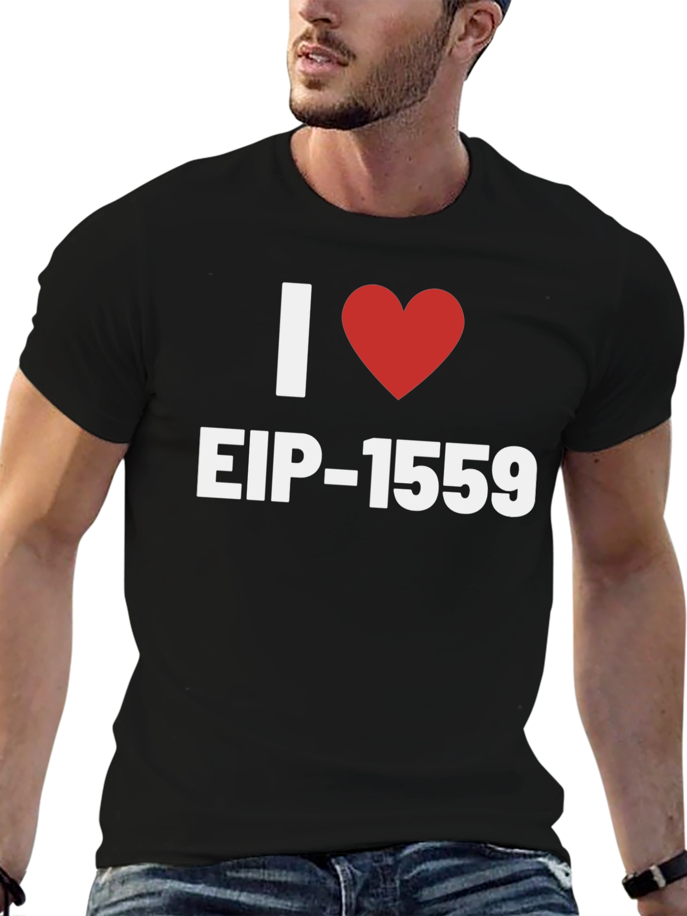 I Heart EIP-1559 Graphic Tee - Black Cotton T-Shirt