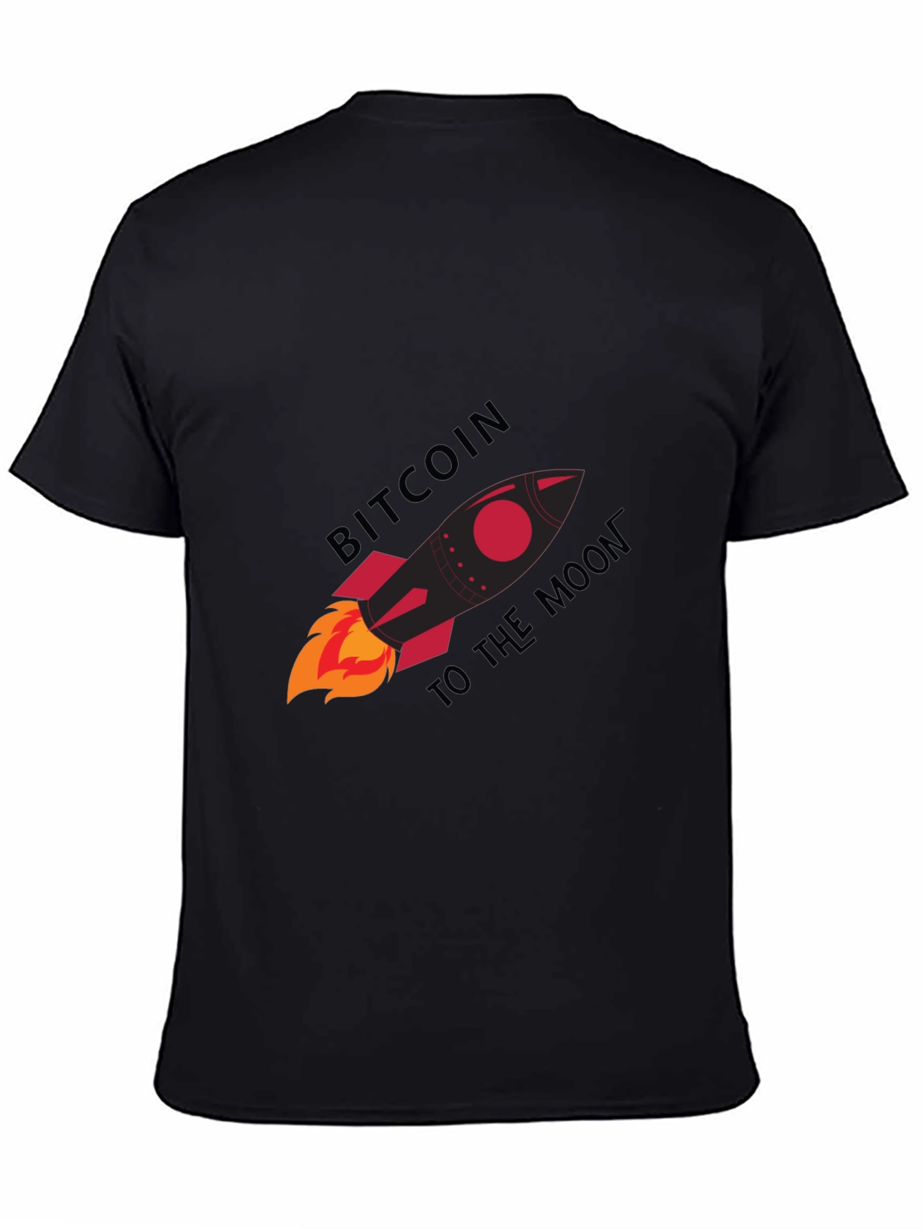 Bitcoin to the Moon Graphic Tee - Black