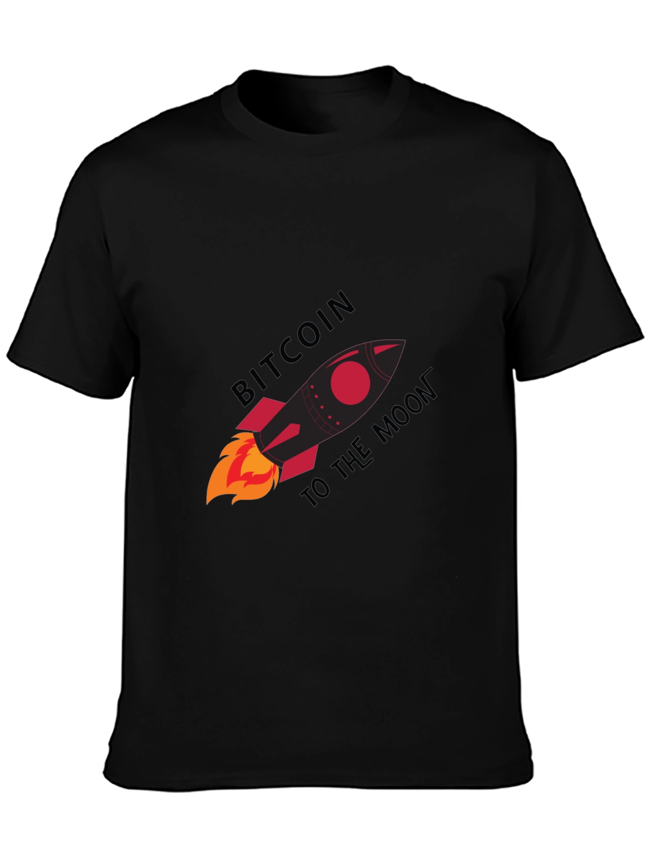 Bitcoin to the Moon Graphic Tee - Black