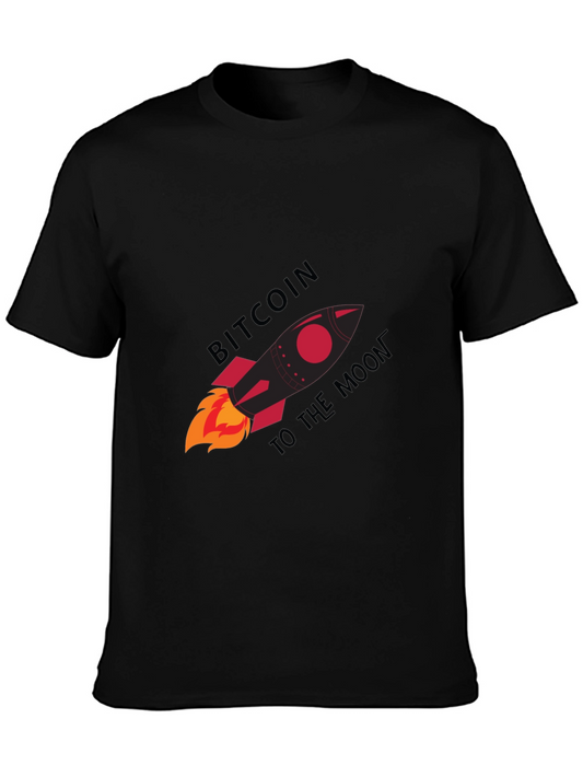 Bitcoin to the Moon Graphic Tee - Black