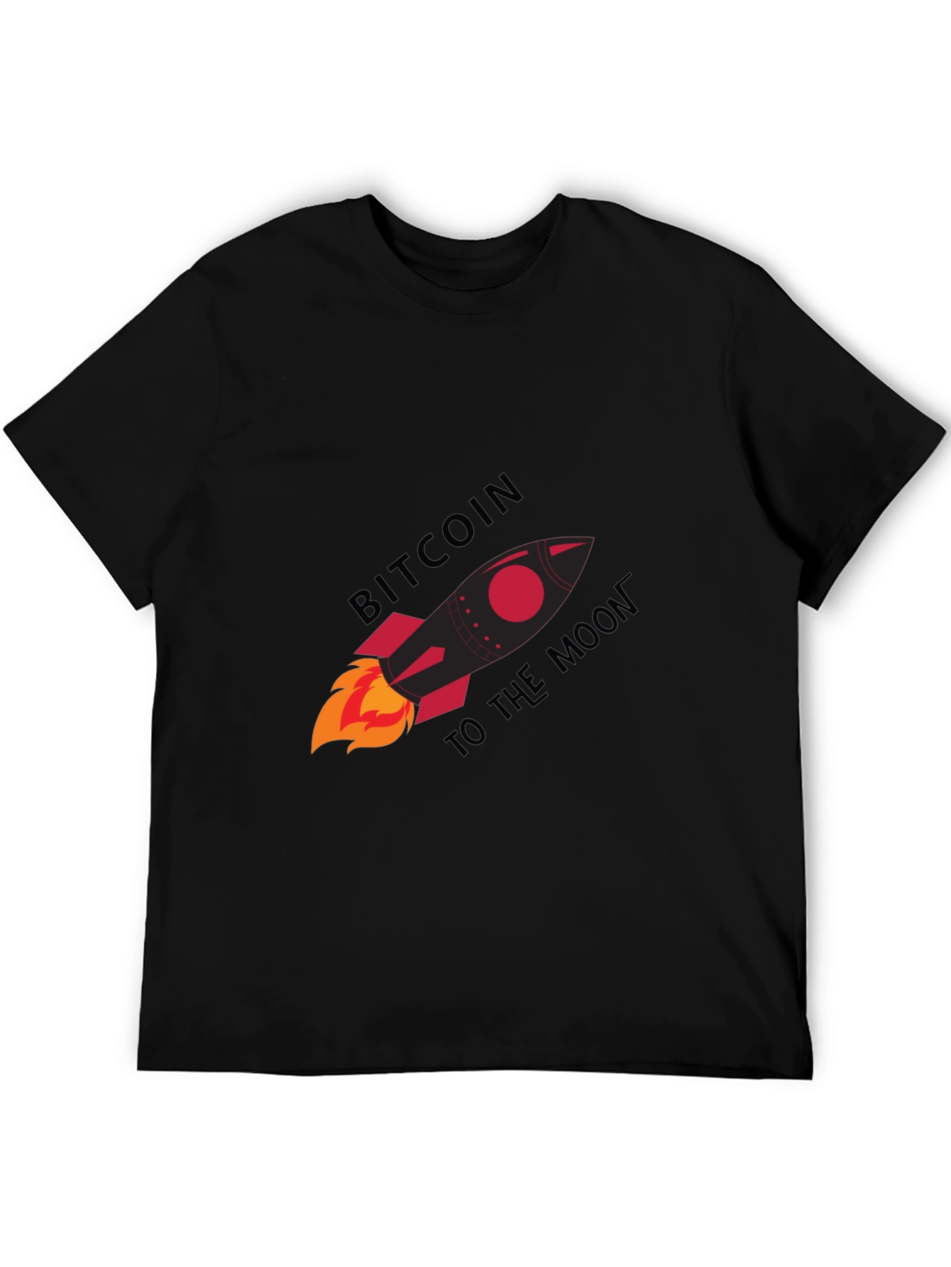 Bitcoin to the Moon Graphic Tee - Black