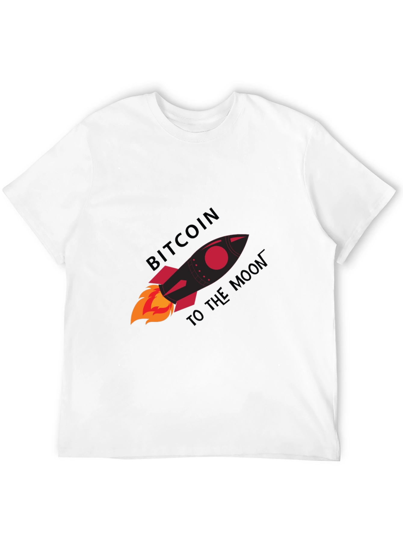 Bitcoin to the Moon Graphic Tee - Black