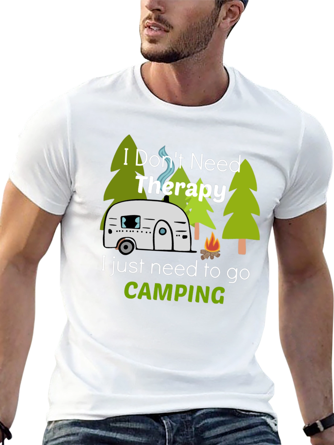 Camping Therapy T-Shirt - Adventure Awaits!