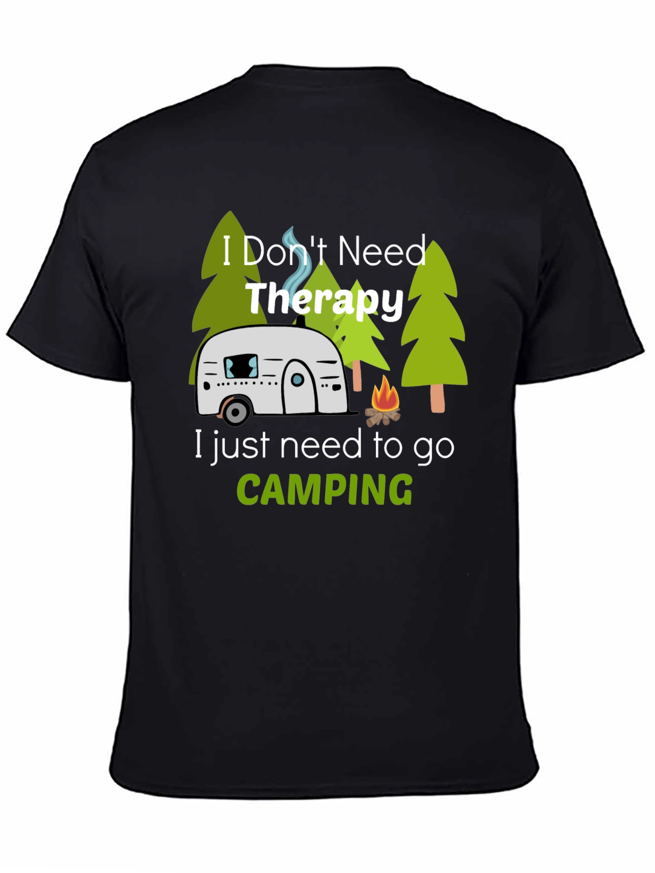 Camping Therapy T-Shirt - Adventure Awaits!