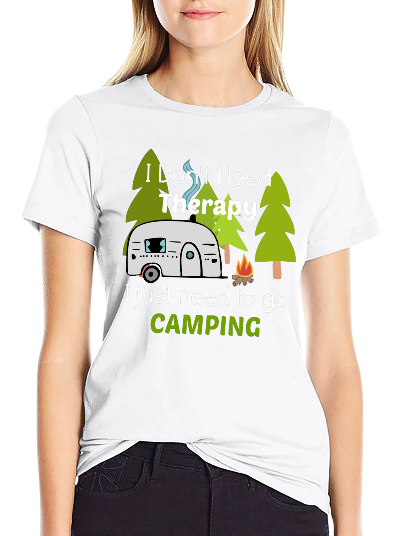 Camping Therapy T-Shirt - Adventure Awaits!