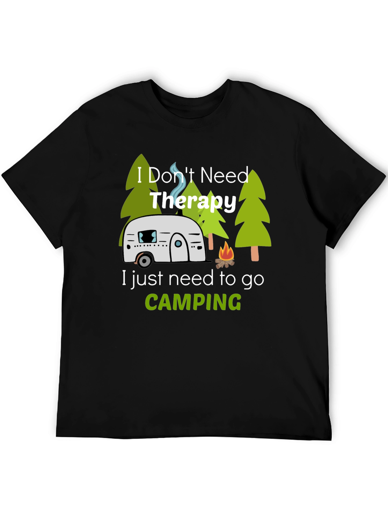 Camping Therapy T-Shirt - Adventure Awaits!