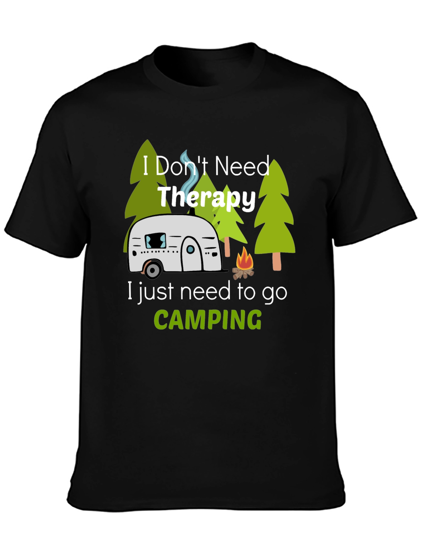 Camping Therapy T-Shirt - Adventure Awaits!