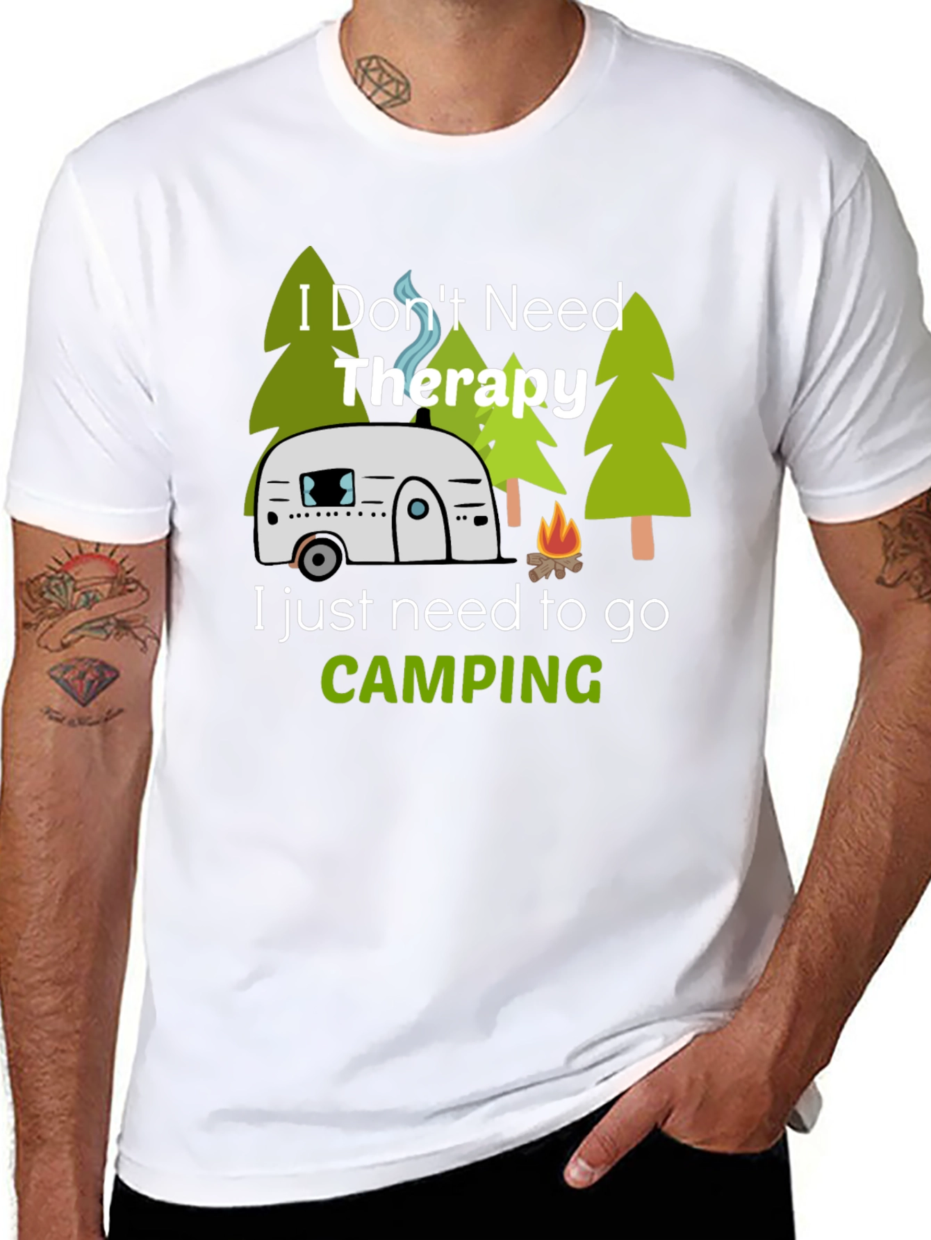 Camping Therapy T-Shirt - Adventure Awaits!