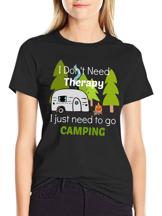 Camping Therapy T-Shirt - Adventure Awaits!