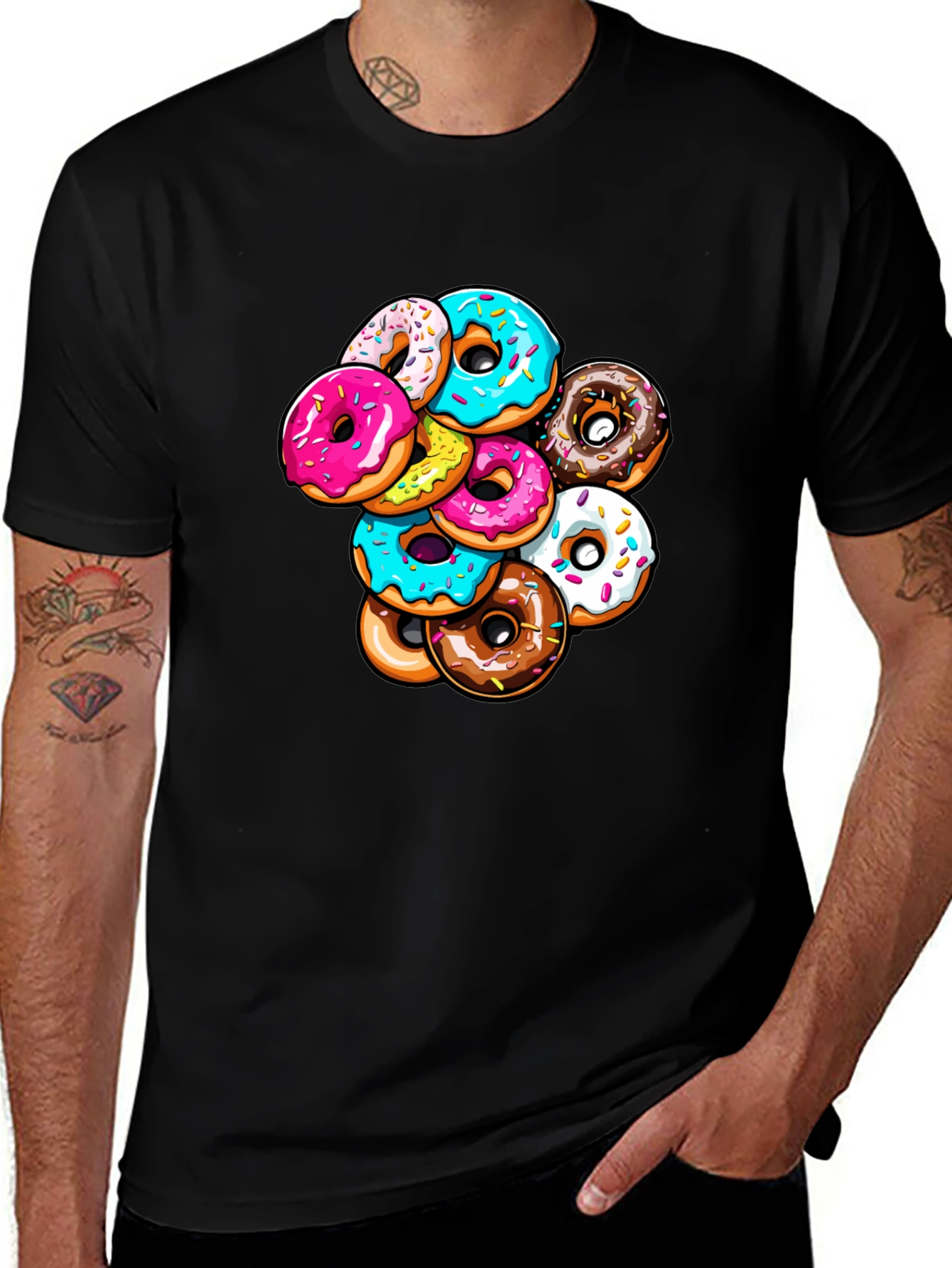 Donut Stack Graphic Tee - Sweet Style