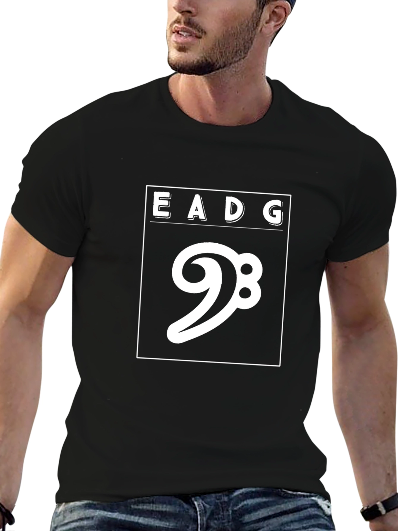 Bass Clef Tuning Black T-Shirt - Musician Tee