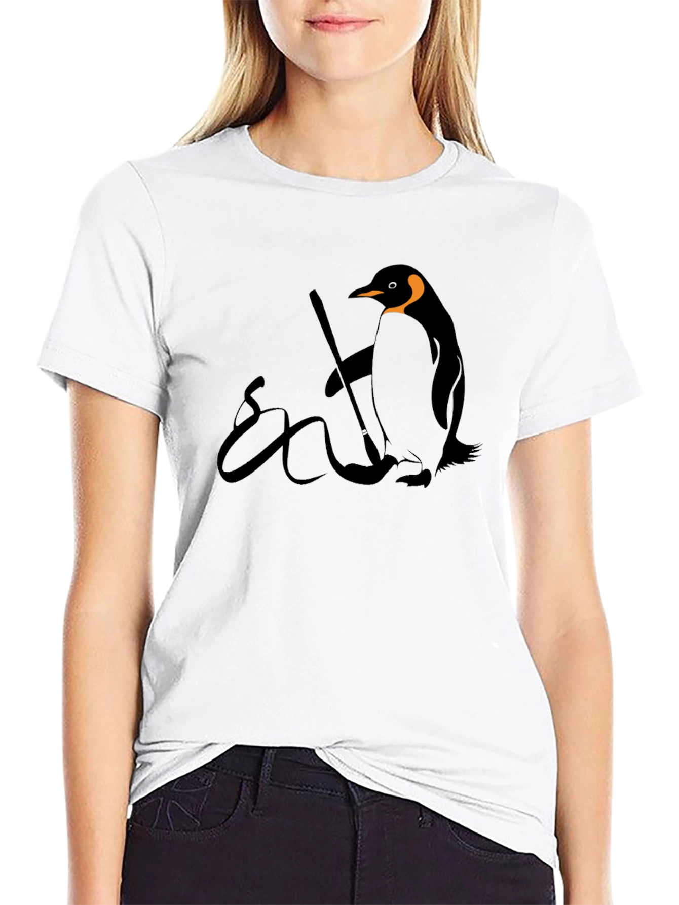 Painter Penguin Black T-Shirt