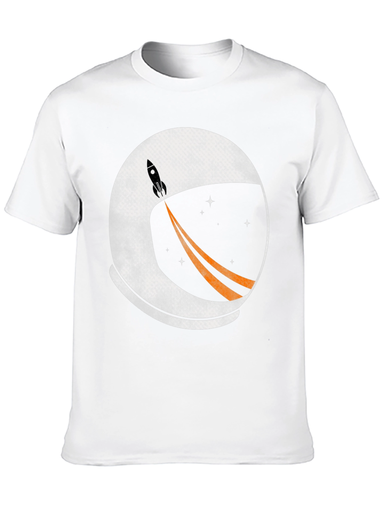 Astronaut Helmet & Rocket T-Shirt - Space Adventure Tee