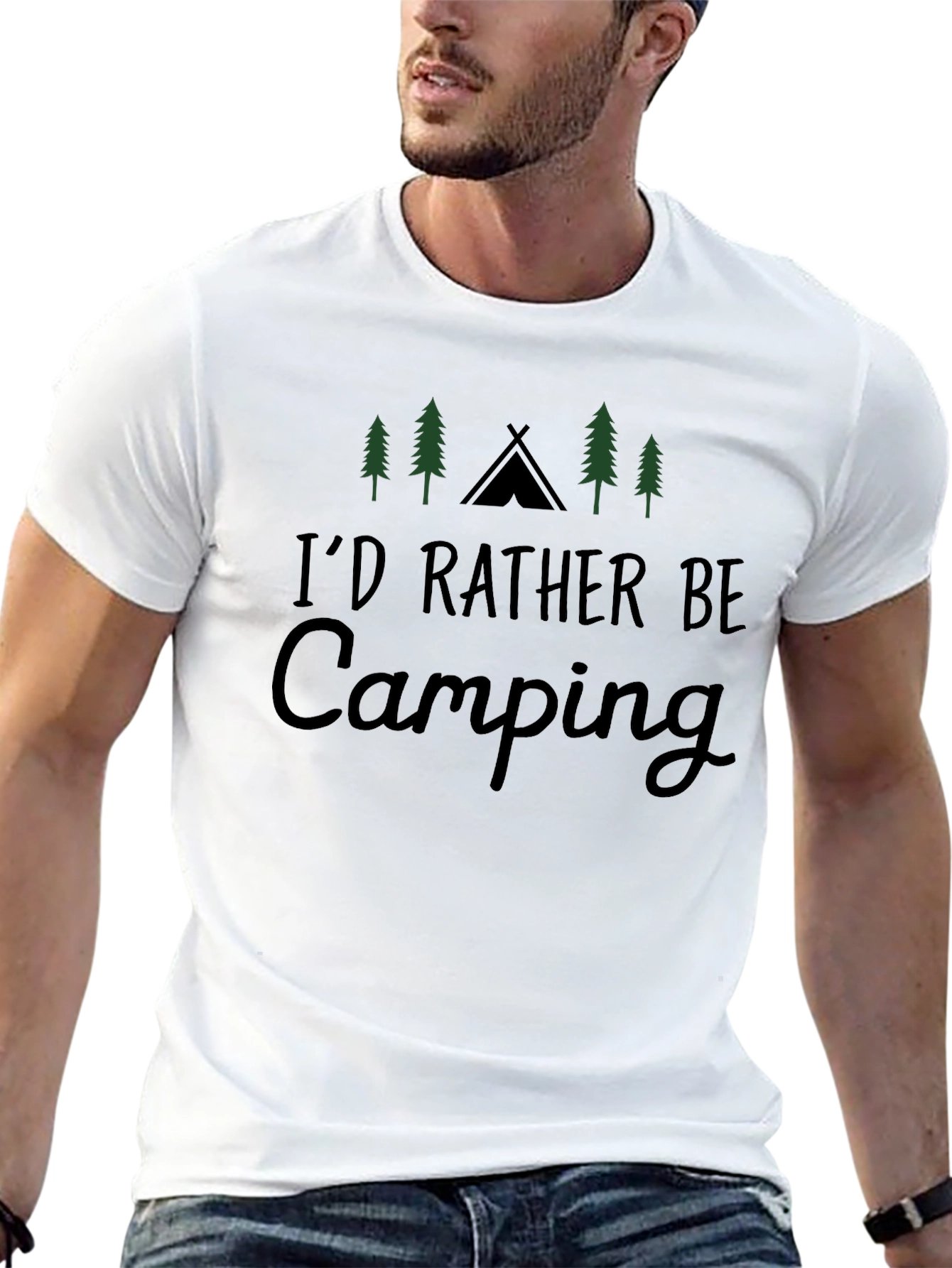 Camping T-Shirt - Id Rather Be Camping