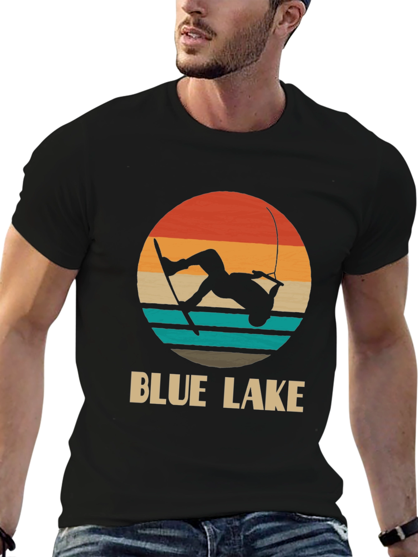 Blue Lake Wakeboarder Graphic Tee