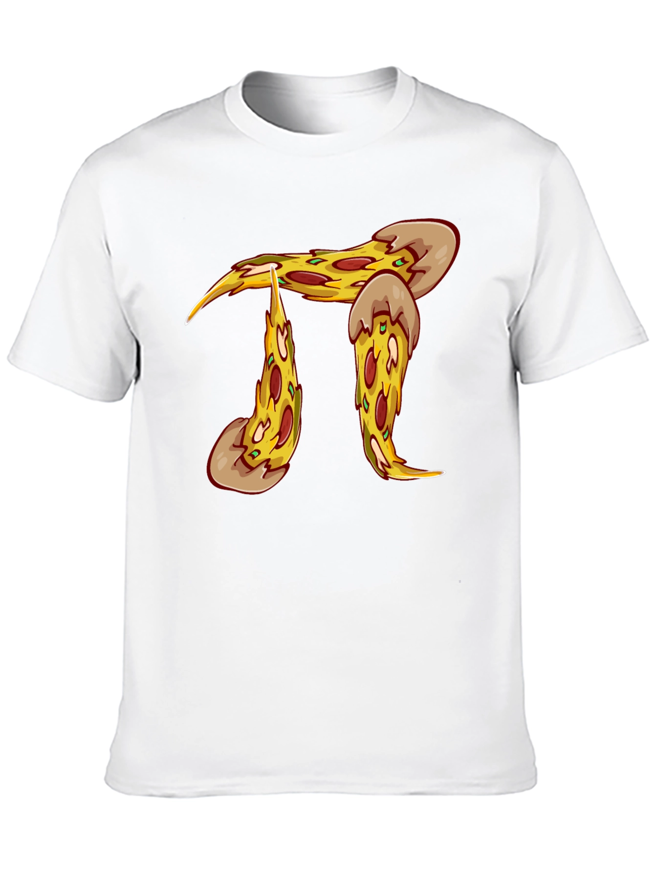 Pizza Pi Graphic T-Shirt - Black Cotton Blend