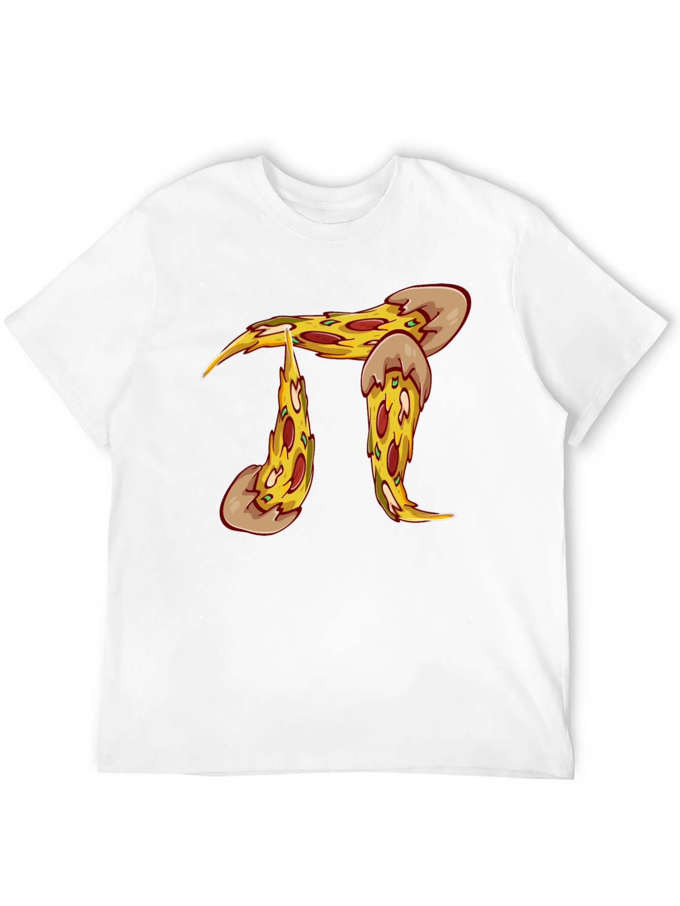 Pizza Pi Graphic T-Shirt - Black Cotton Blend