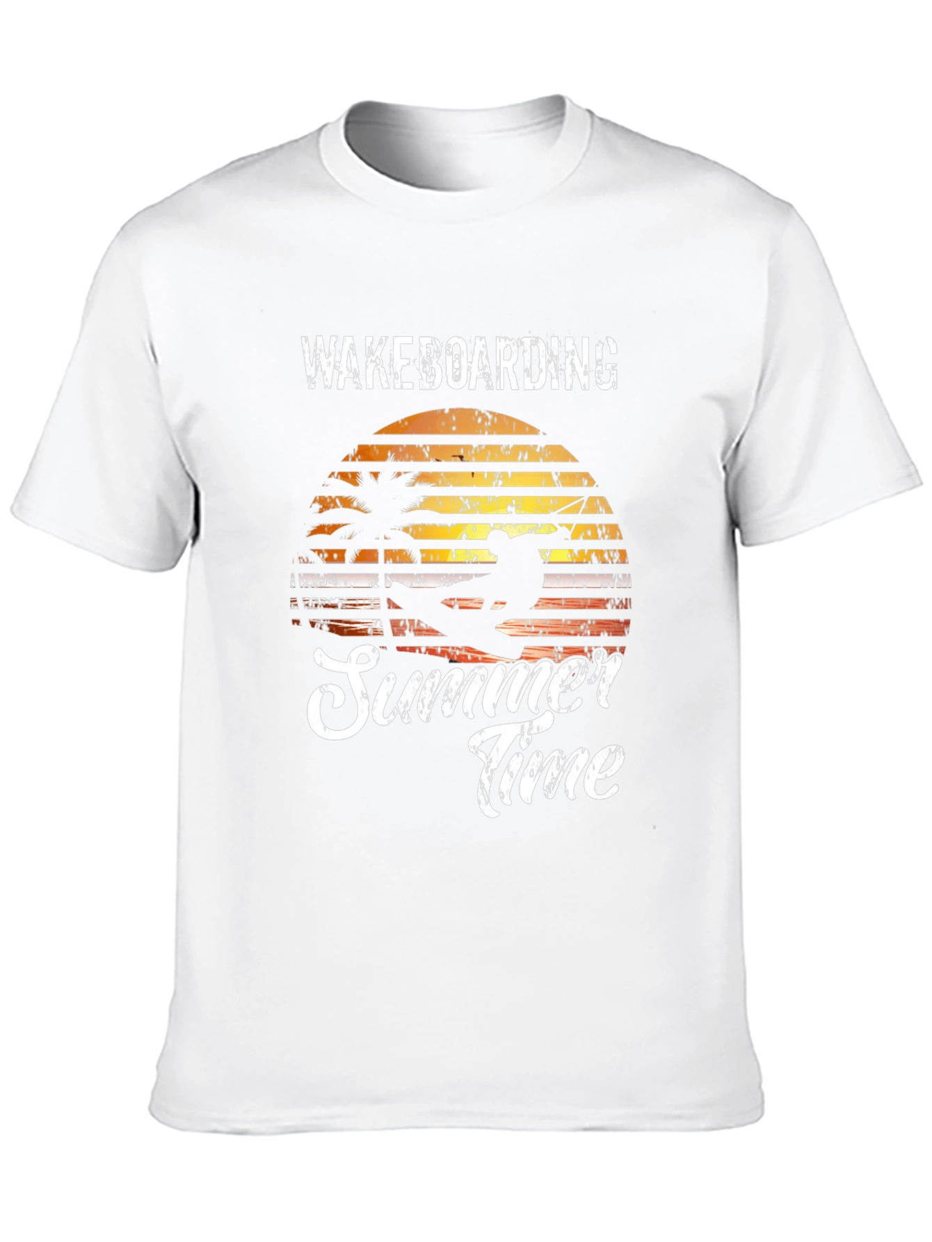 Wakeboarding Summer Time Black Graphic Tee