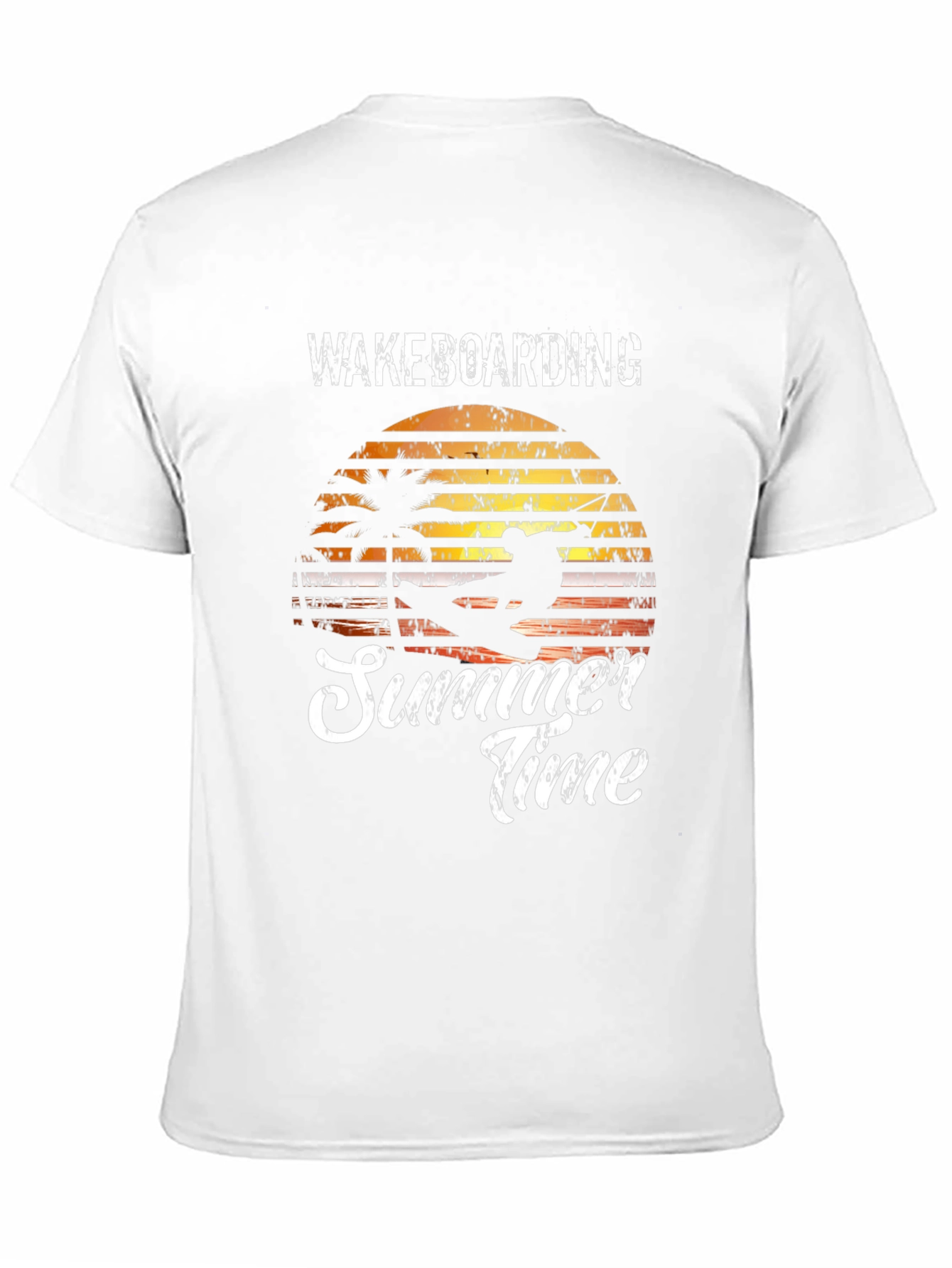 Wakeboarding Summer Time Black Graphic Tee
