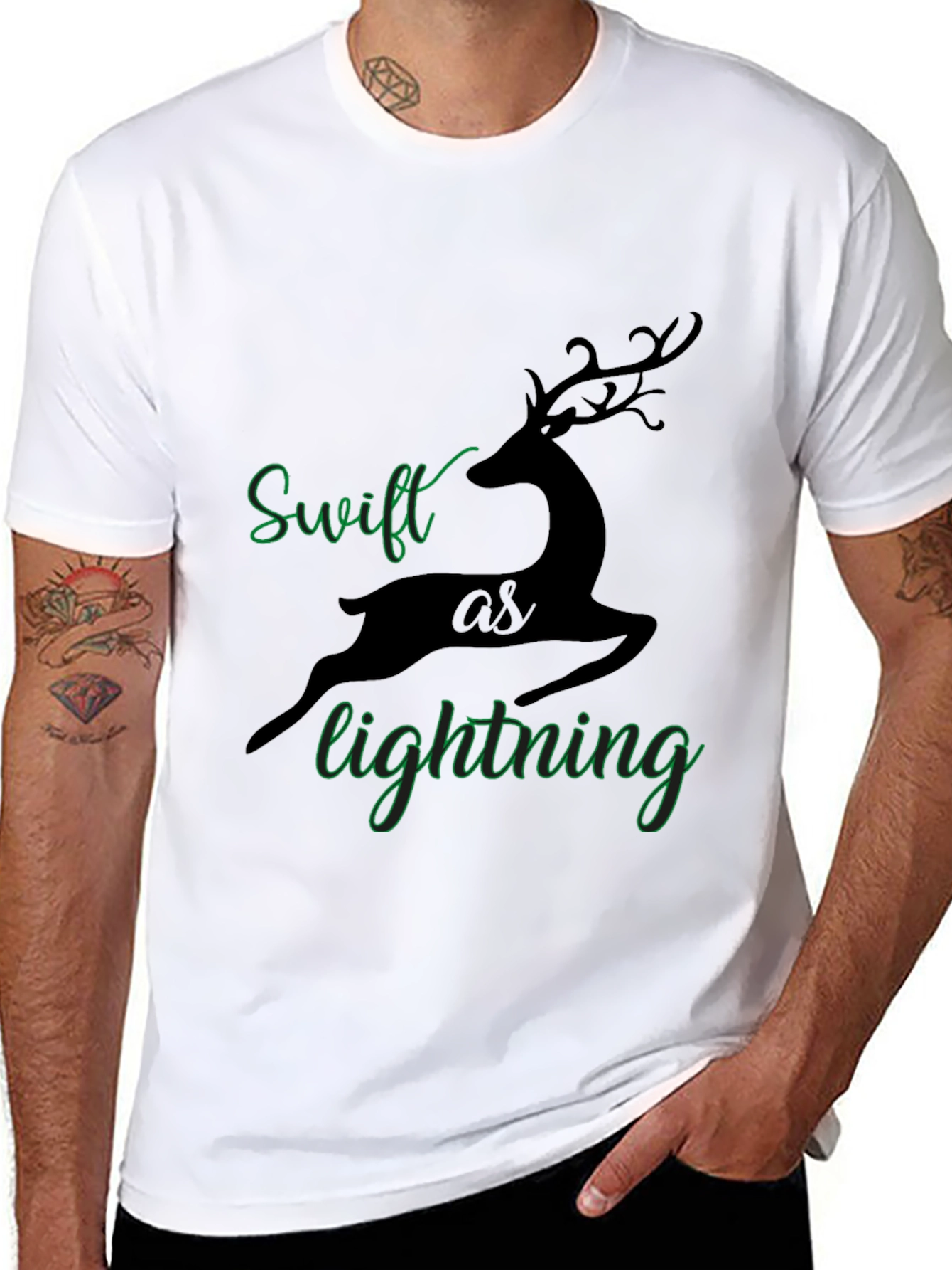 Swift as Lightning Deer Graphic Tee