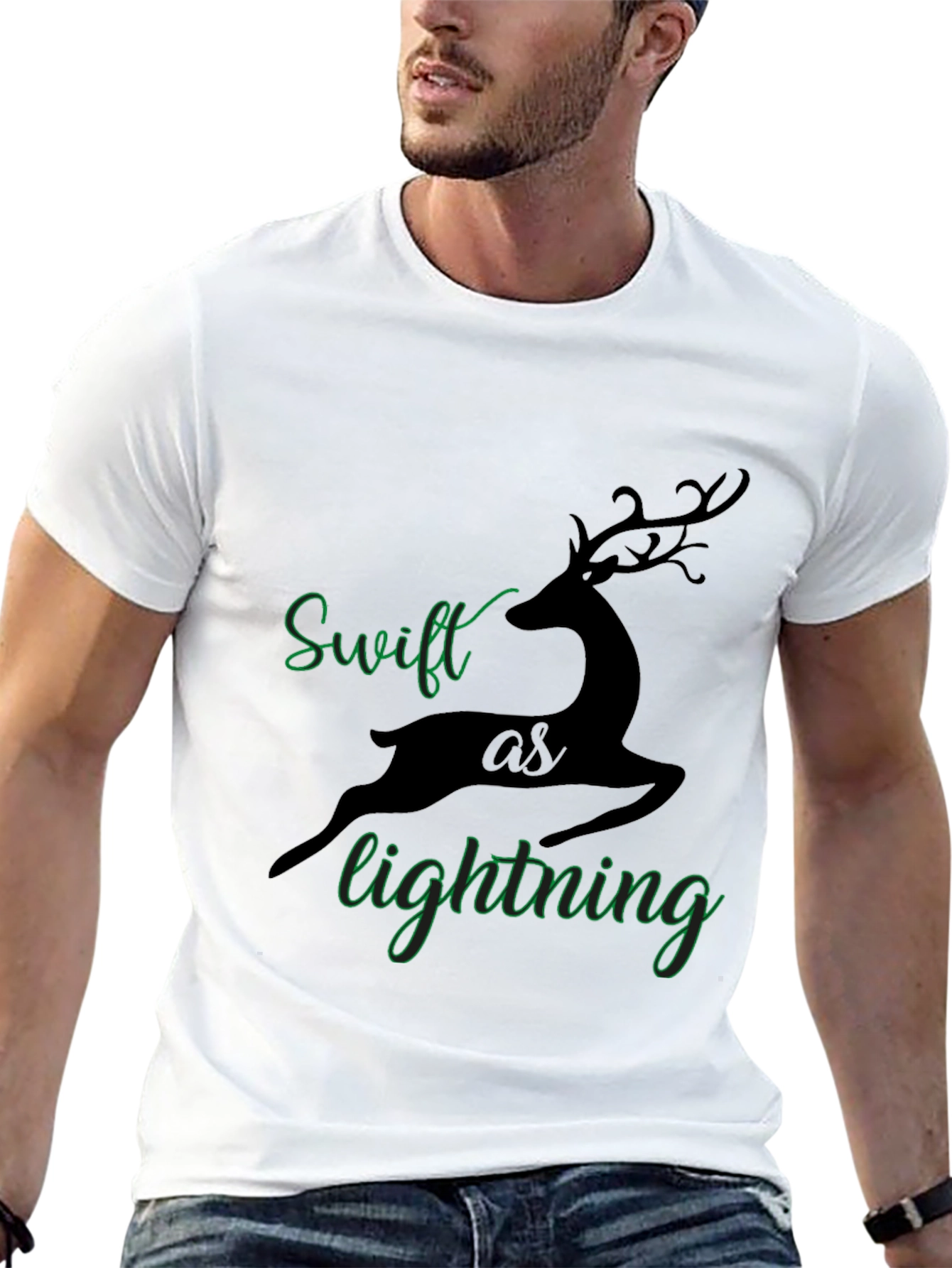 Swift as Lightning Deer Graphic Tee