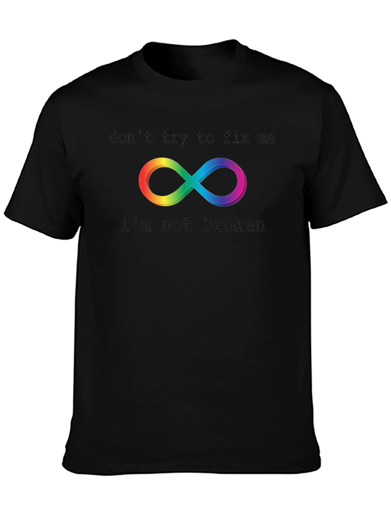Autism Acceptance Rainbow Infinity Symbol T-Shirt