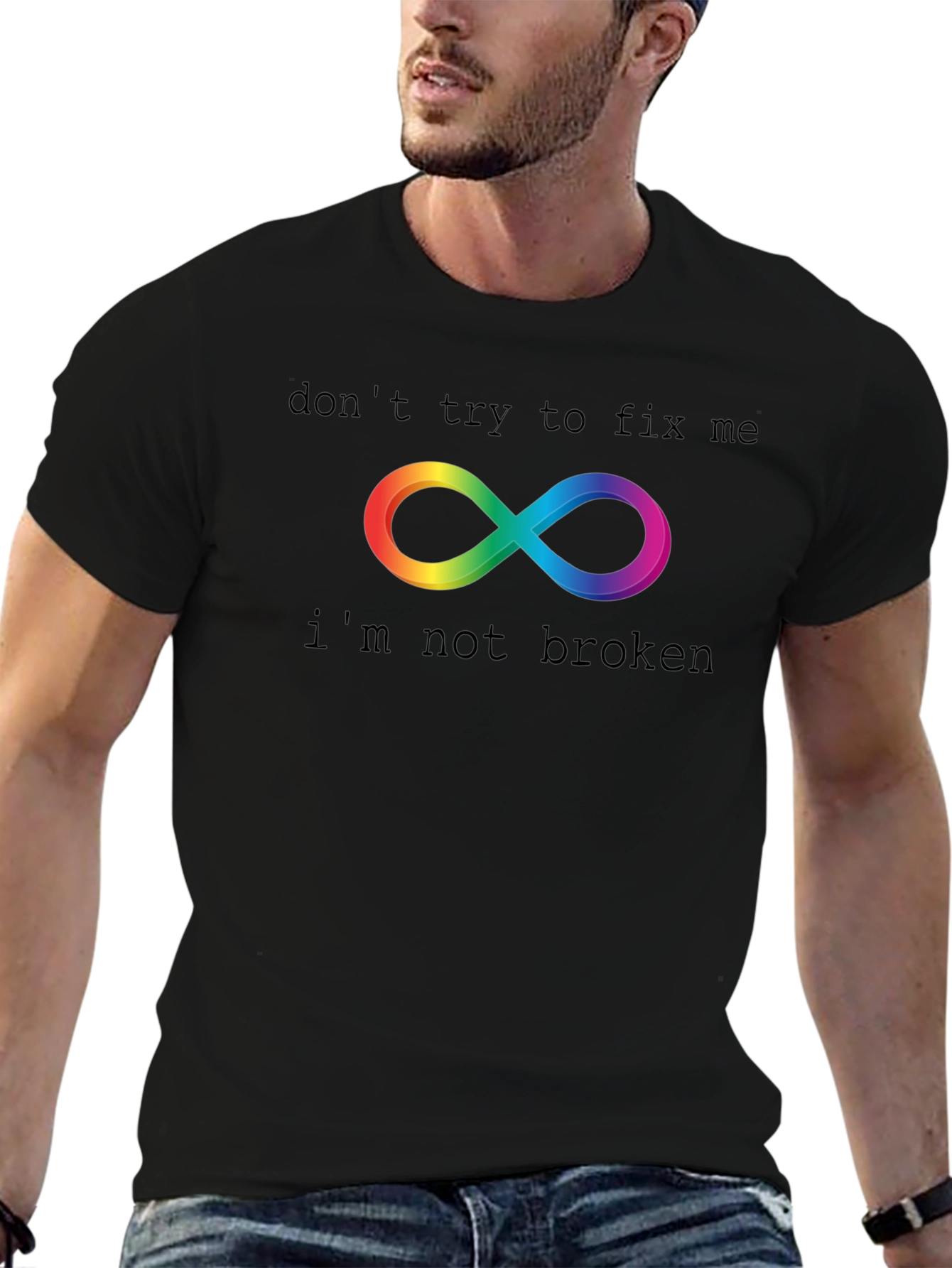 Autism Acceptance Rainbow Infinity Symbol T-Shirt