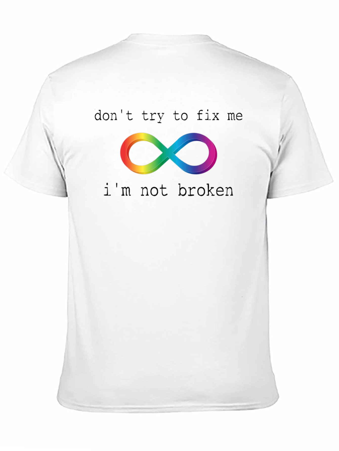 Autism Acceptance Rainbow Infinity Symbol T-Shirt