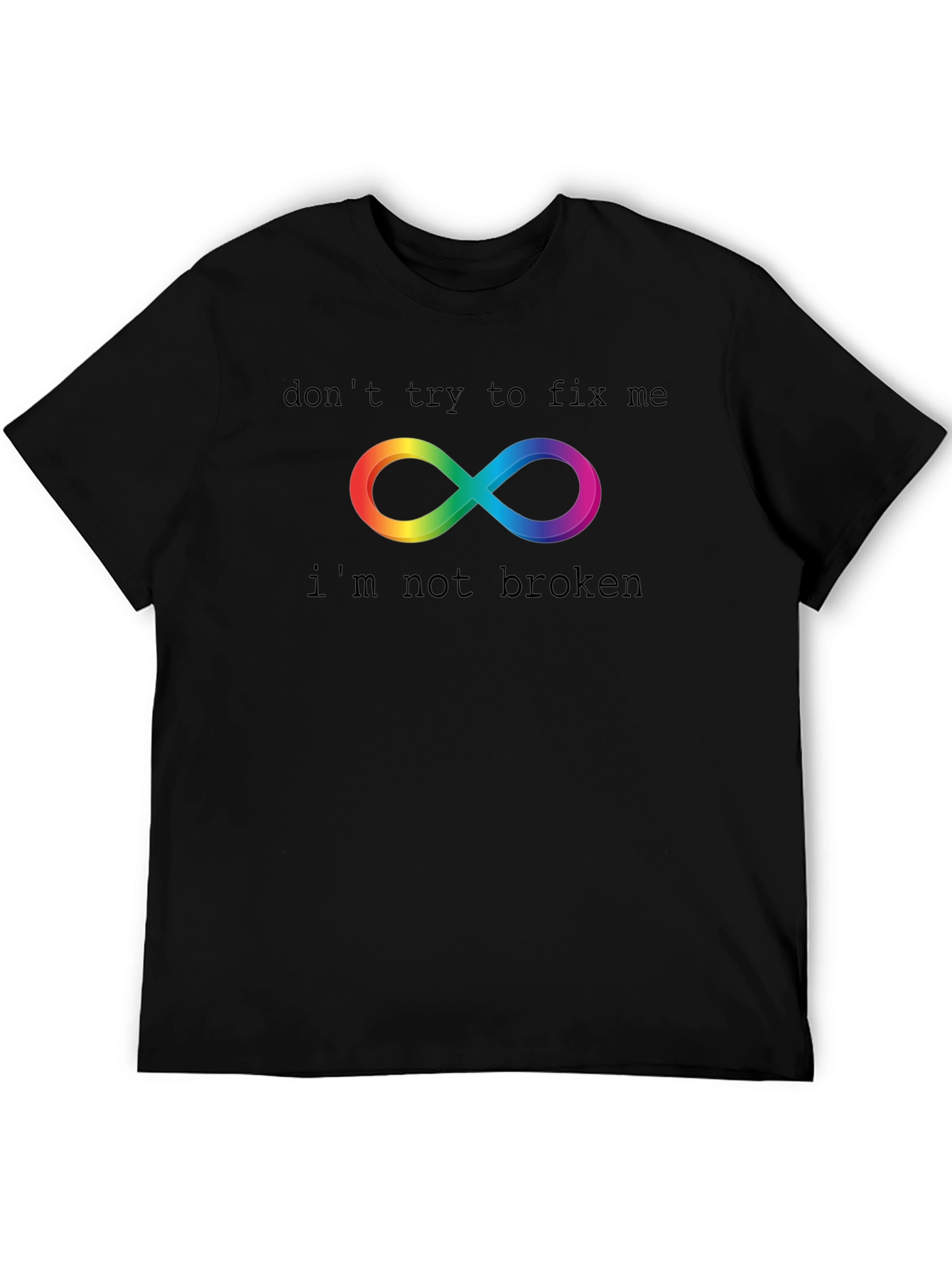 Autism Acceptance Rainbow Infinity Symbol T-Shirt