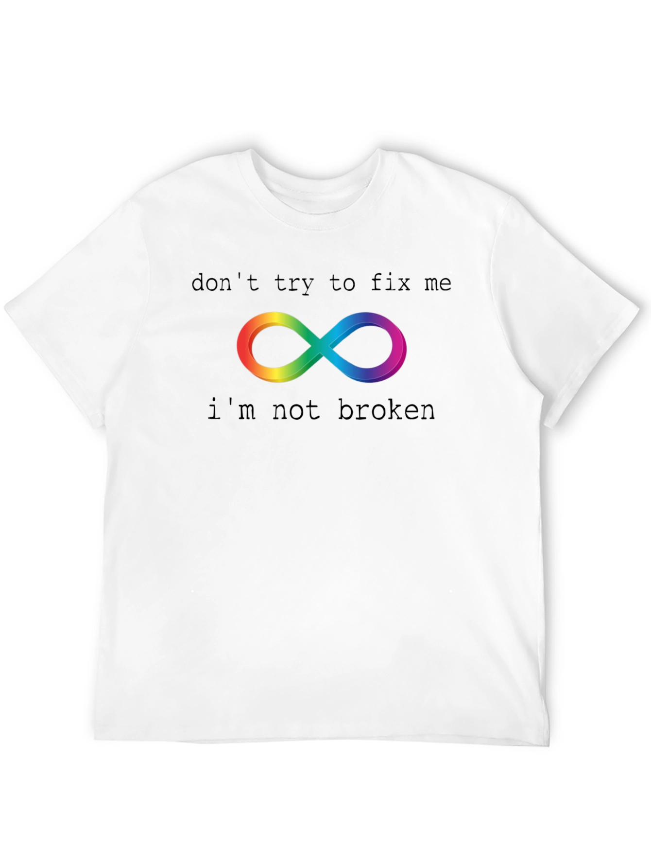 Autism Acceptance Rainbow Infinity Symbol T-Shirt