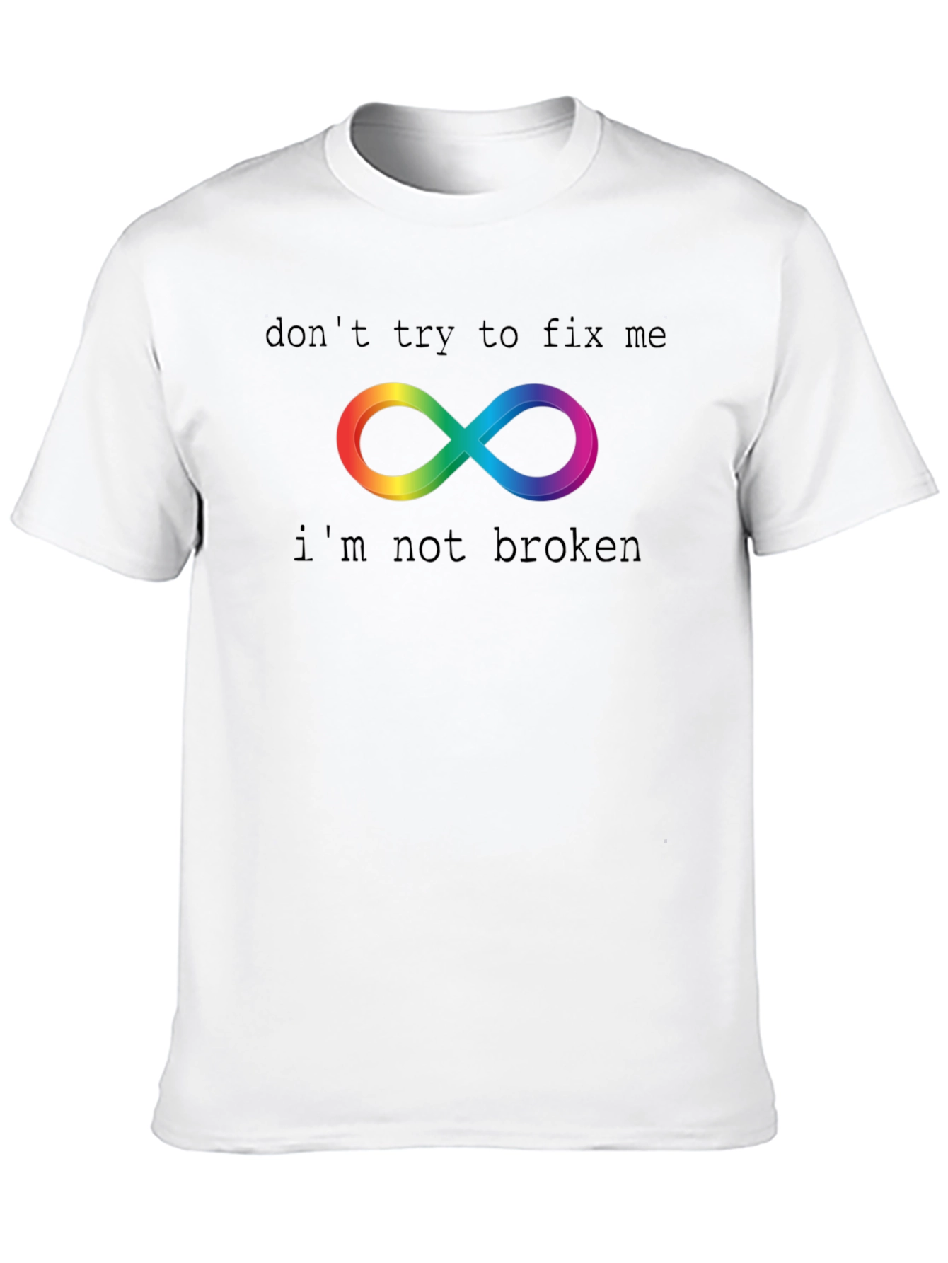 Autism Acceptance Rainbow Infinity Symbol T-Shirt