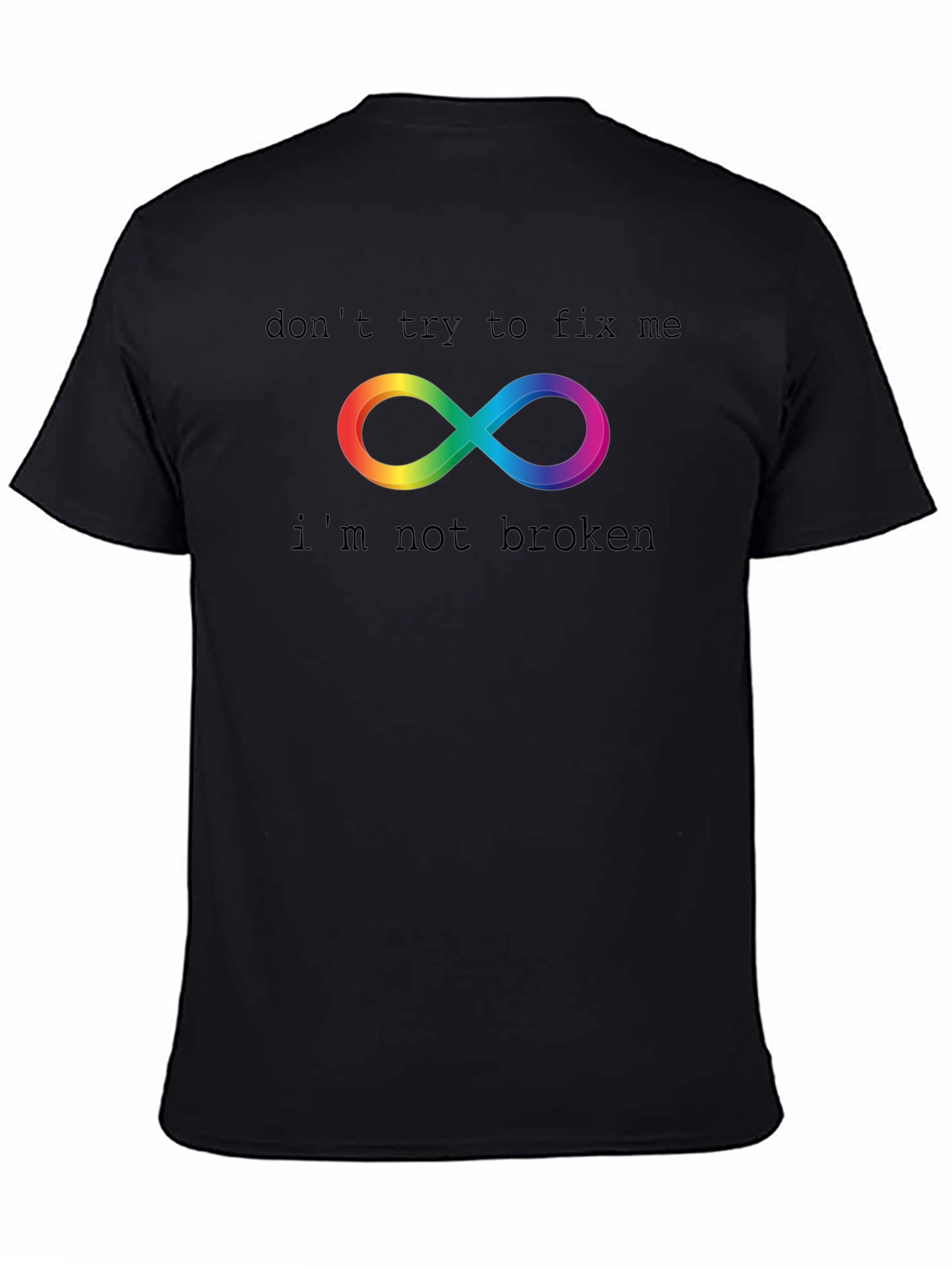 Autism Acceptance Rainbow Infinity Symbol T-Shirt