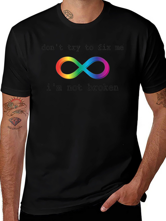 Autism Acceptance Rainbow Infinity Symbol T-Shirt