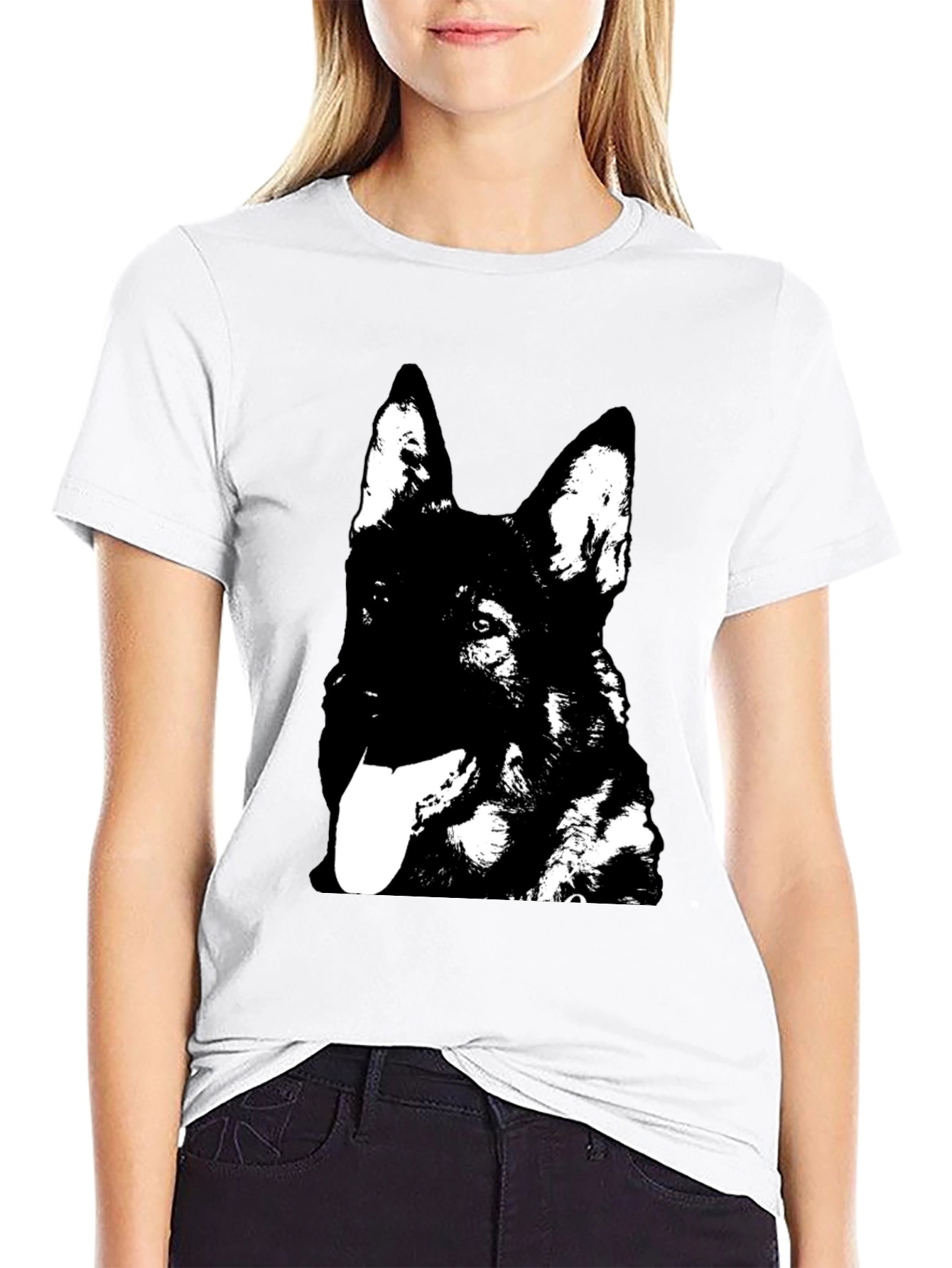 German Shepherd Graphic Tee - Black