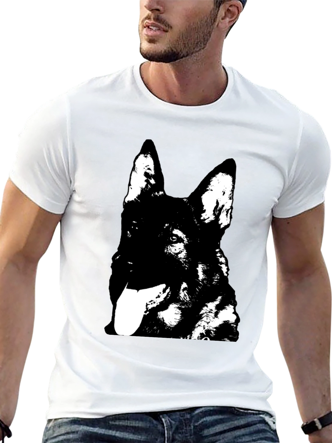 German Shepherd Graphic Tee - Black