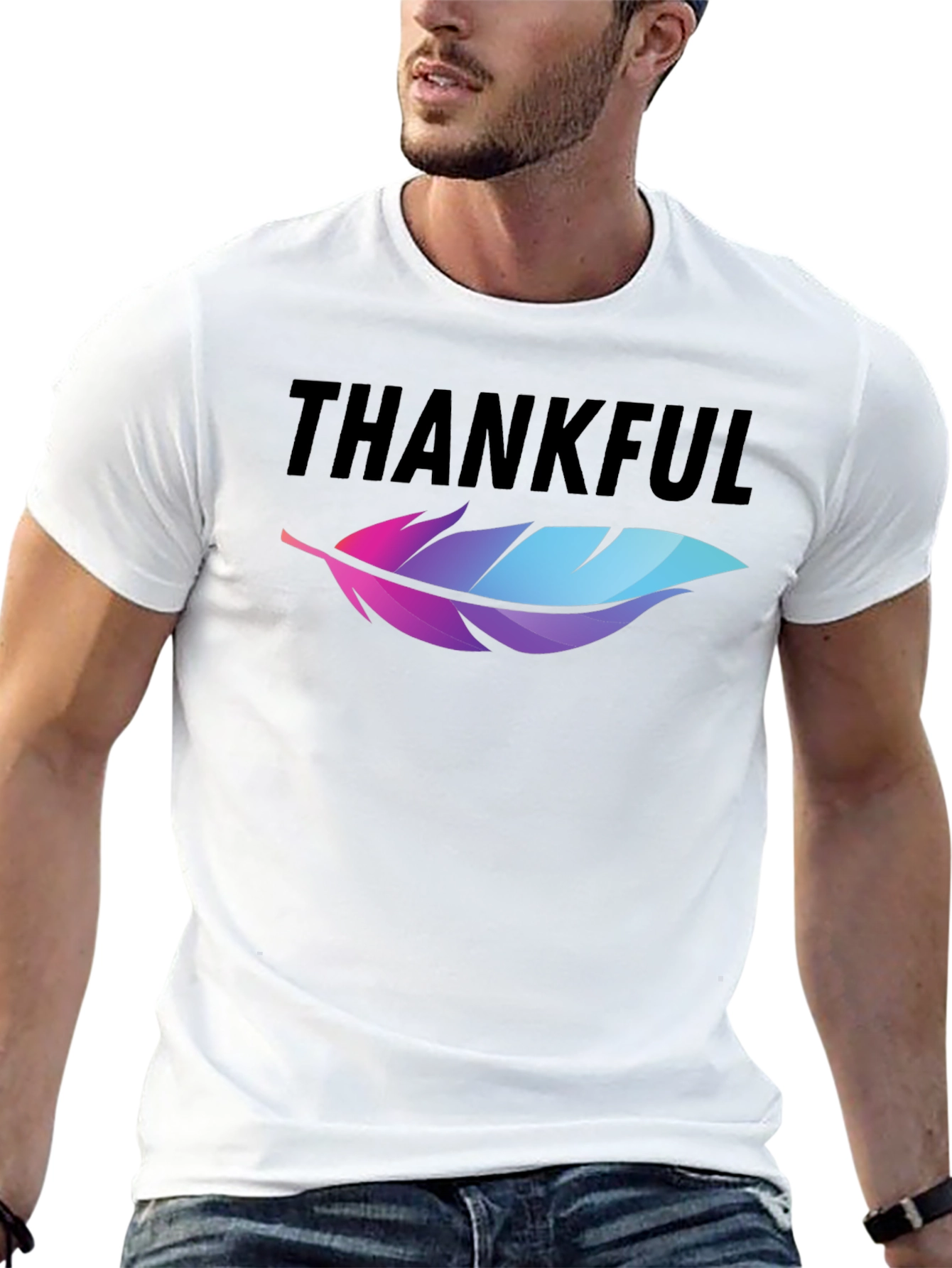 Thankful Feather Graphic Tee