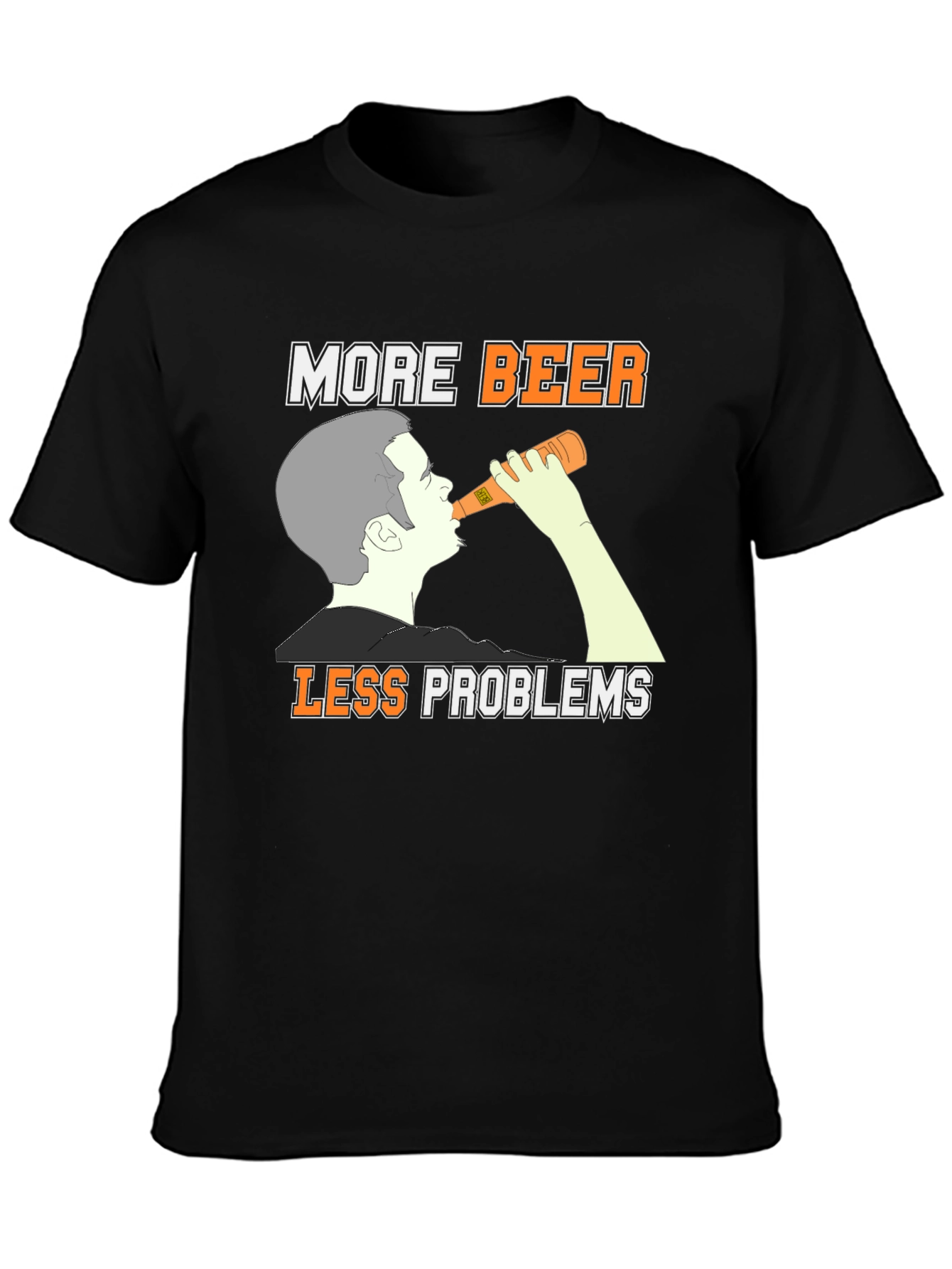 More Beer Less Problems Graphic Tee