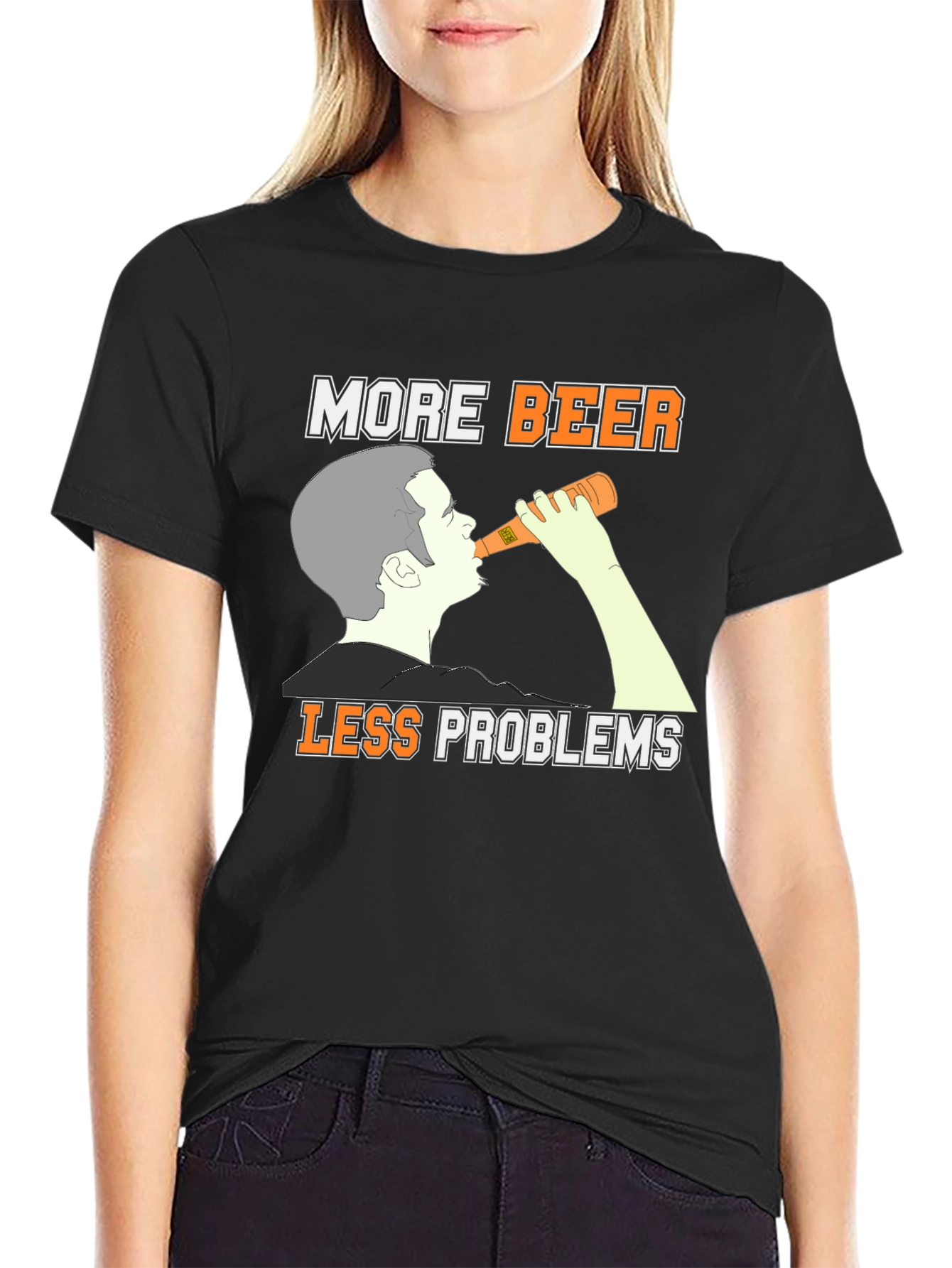 More Beer Less Problems Graphic Tee