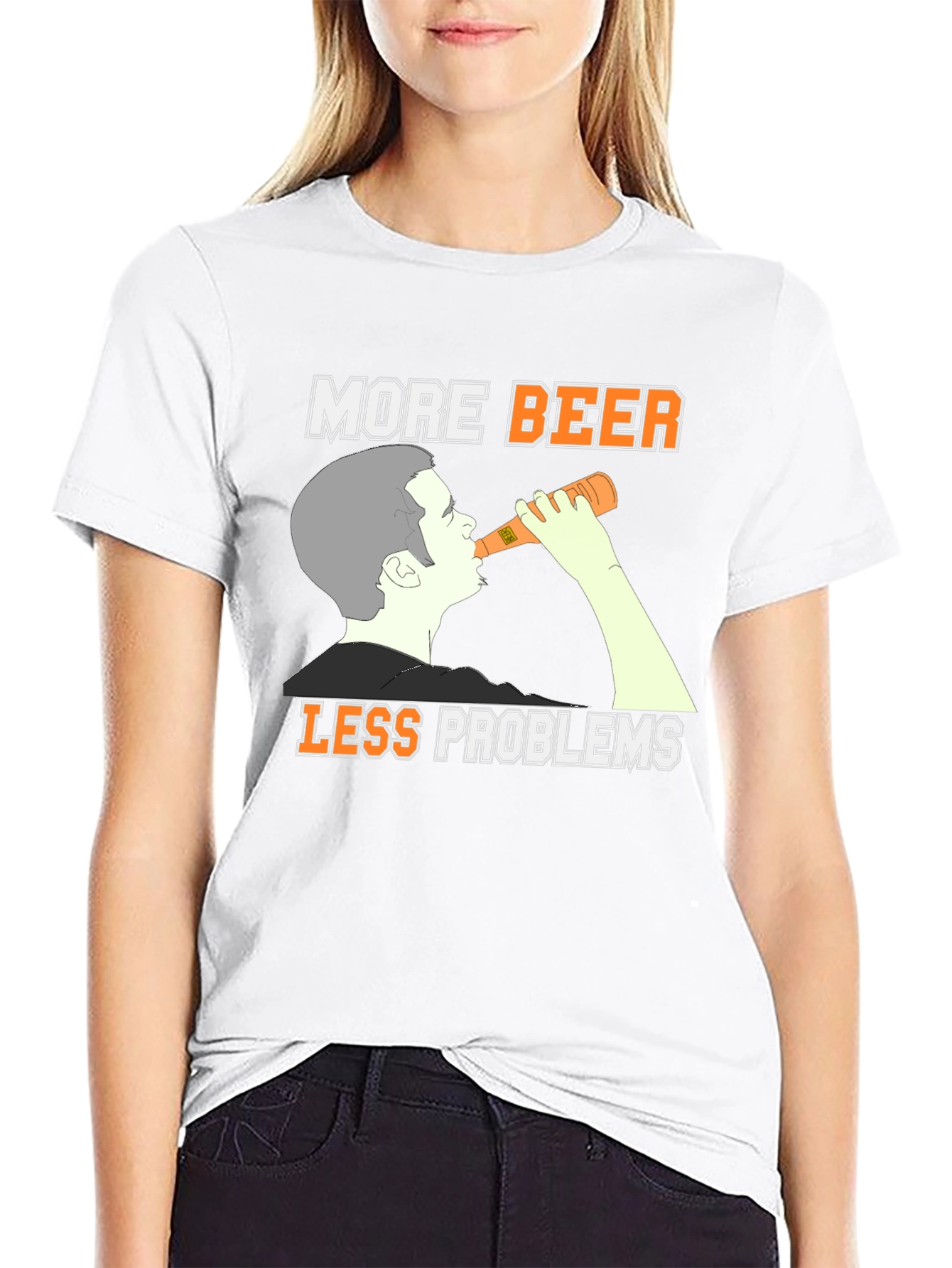 More Beer Less Problems Graphic Tee