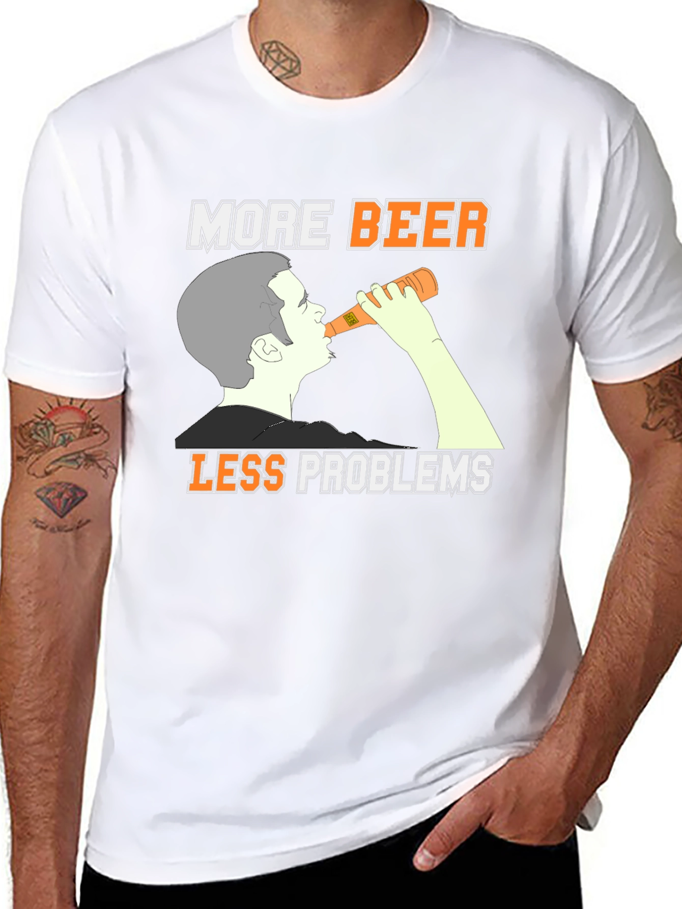 More Beer Less Problems Graphic Tee