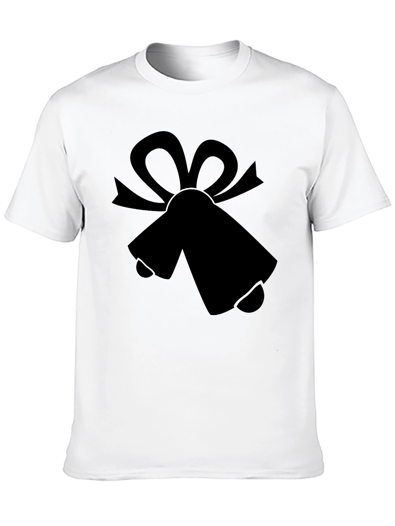 Festive Bells Graphic Tee - Black Cotton Blend