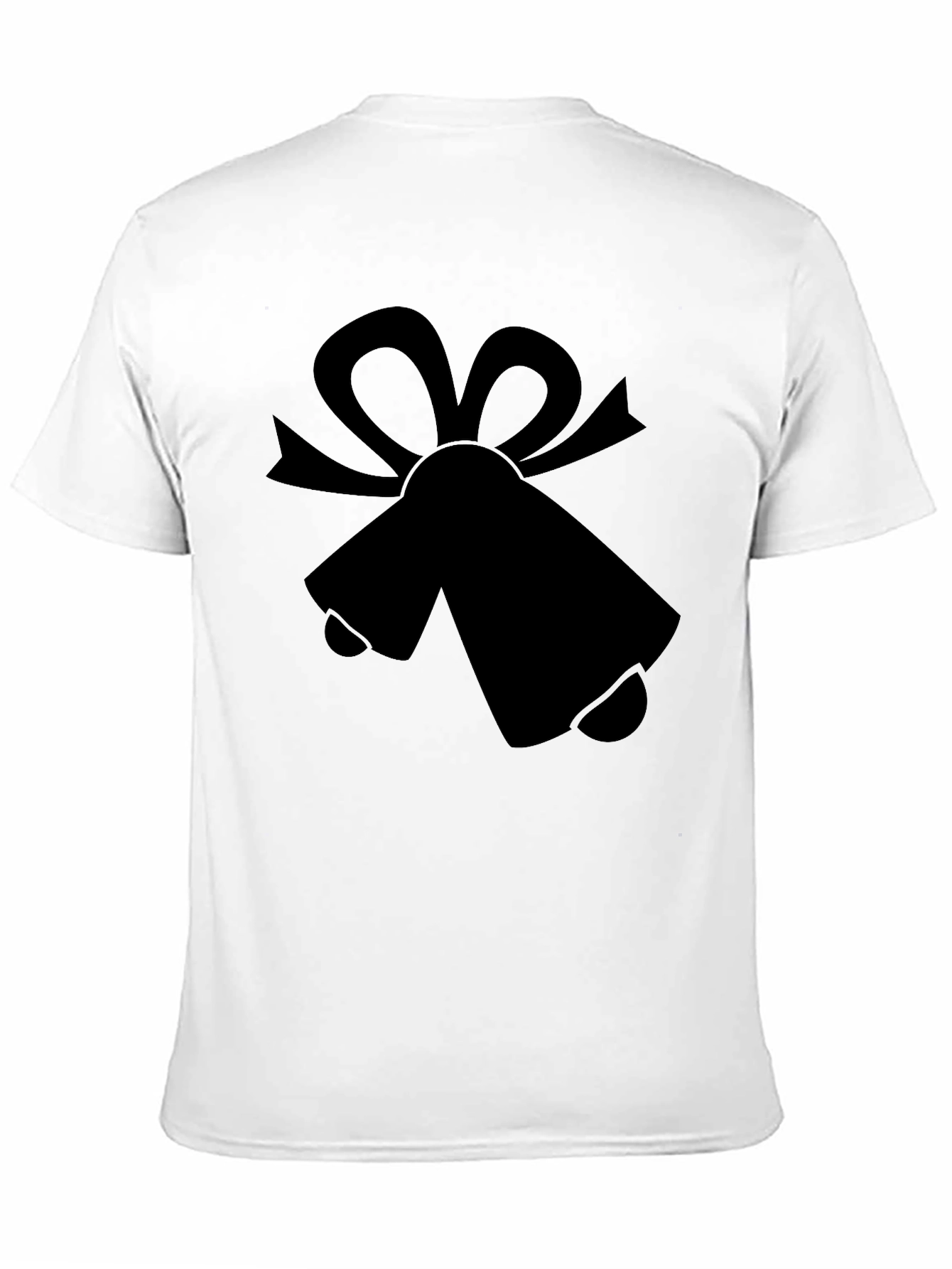 Festive Bells Graphic Tee - Black Cotton Blend