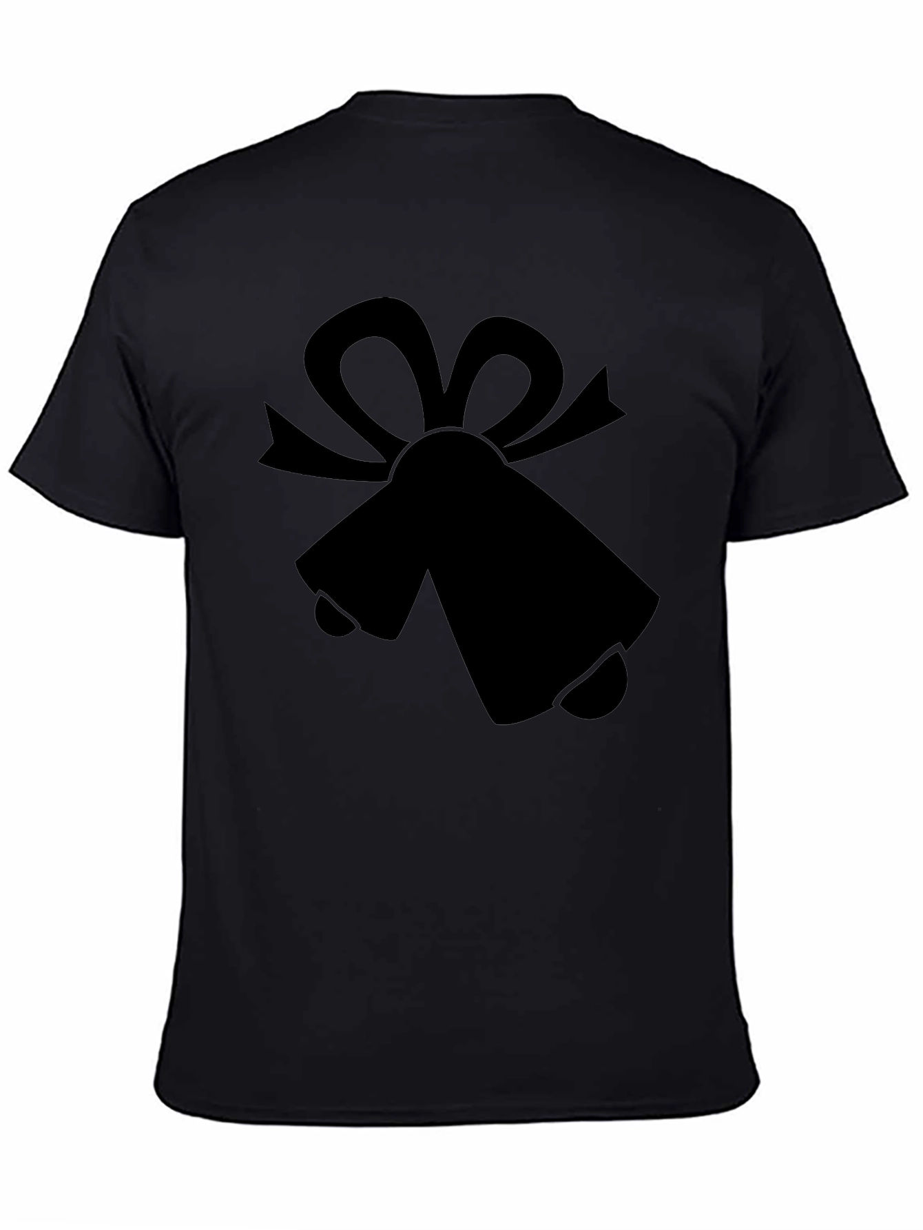 Festive Bells Graphic Tee - Black Cotton Blend
