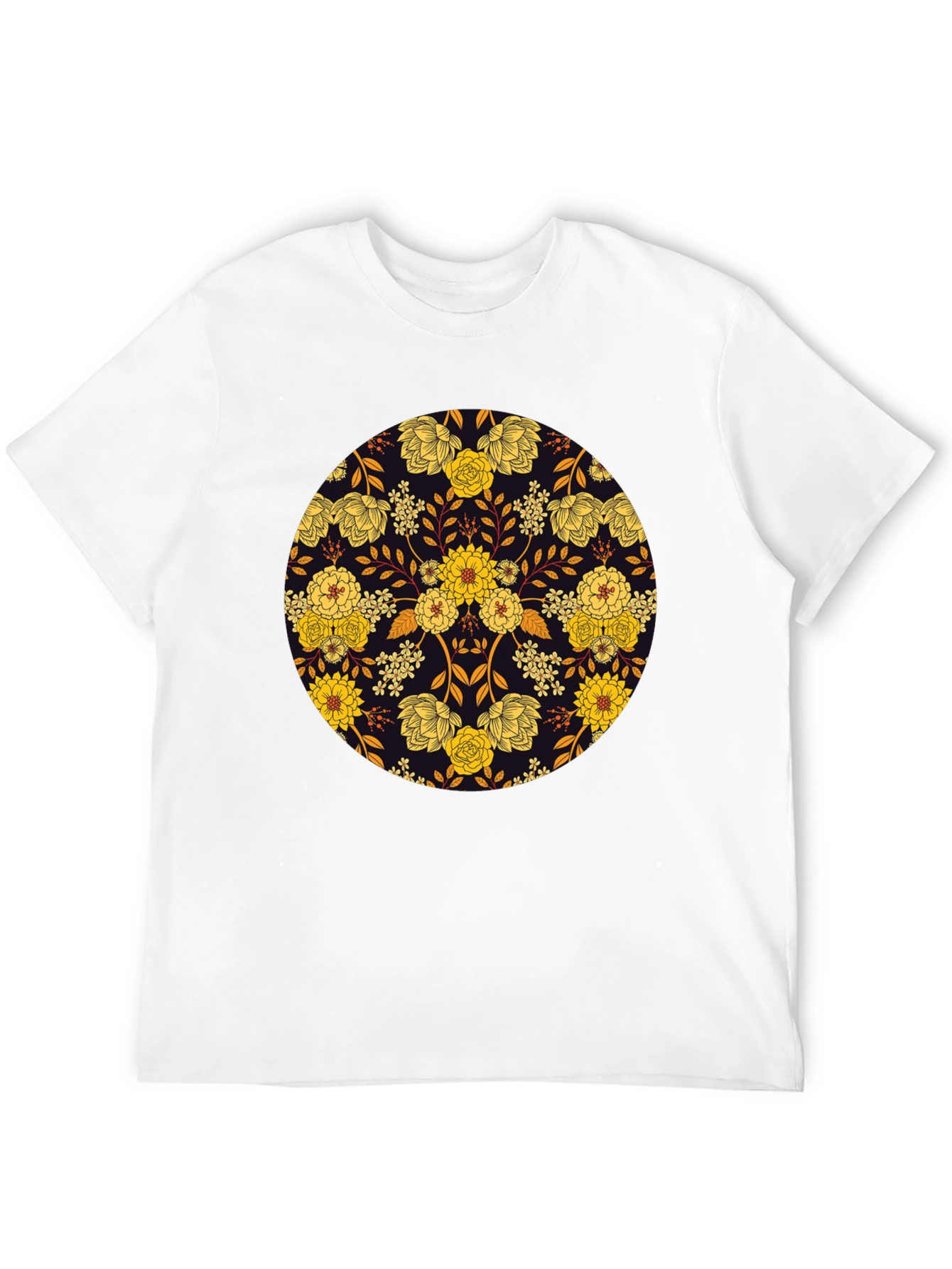 Floral Mandala Graphic Tee - Stylish Mens T-Shirt