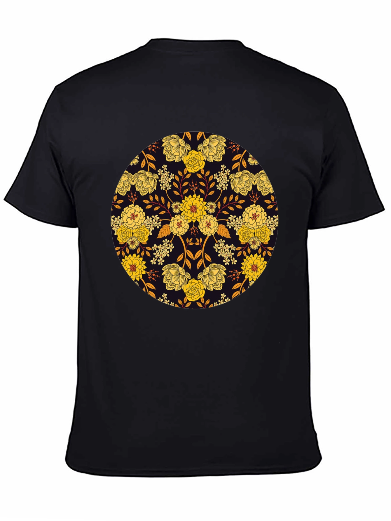 Floral Mandala Graphic Tee - Stylish Mens T-Shirt