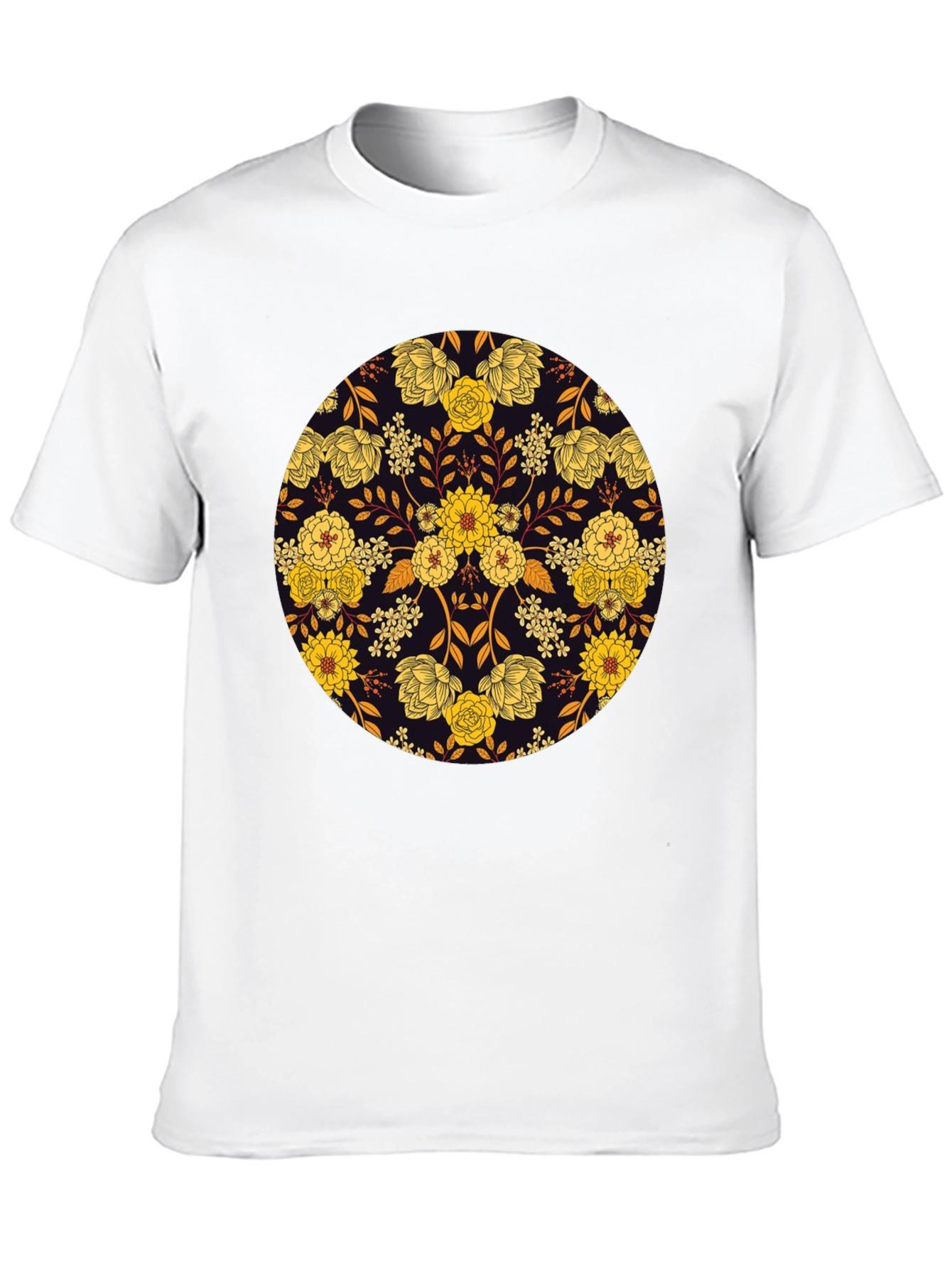 Floral Mandala Graphic Tee - Stylish Mens T-Shirt