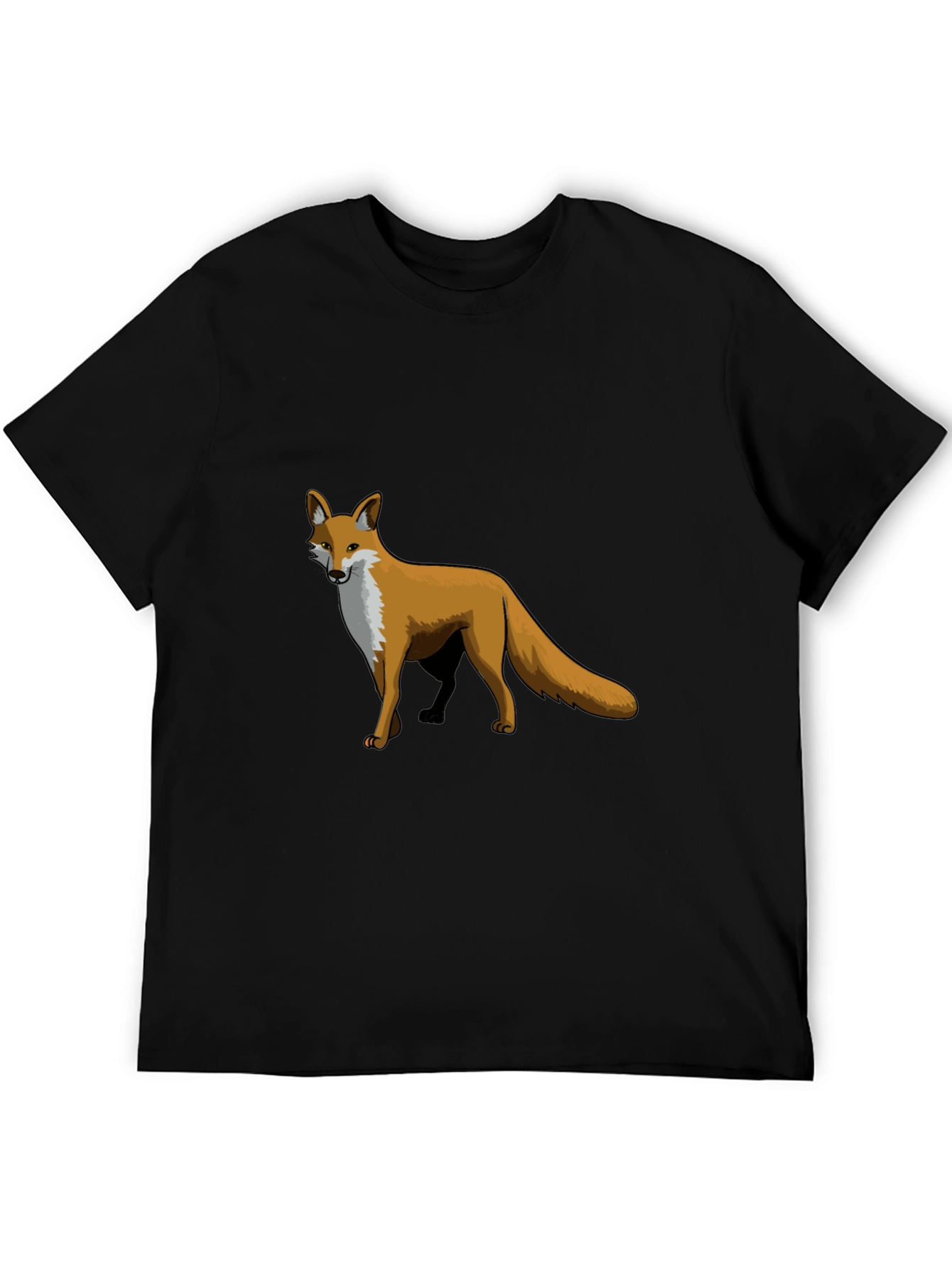 Mens Black Fox Graphic T-Shirt